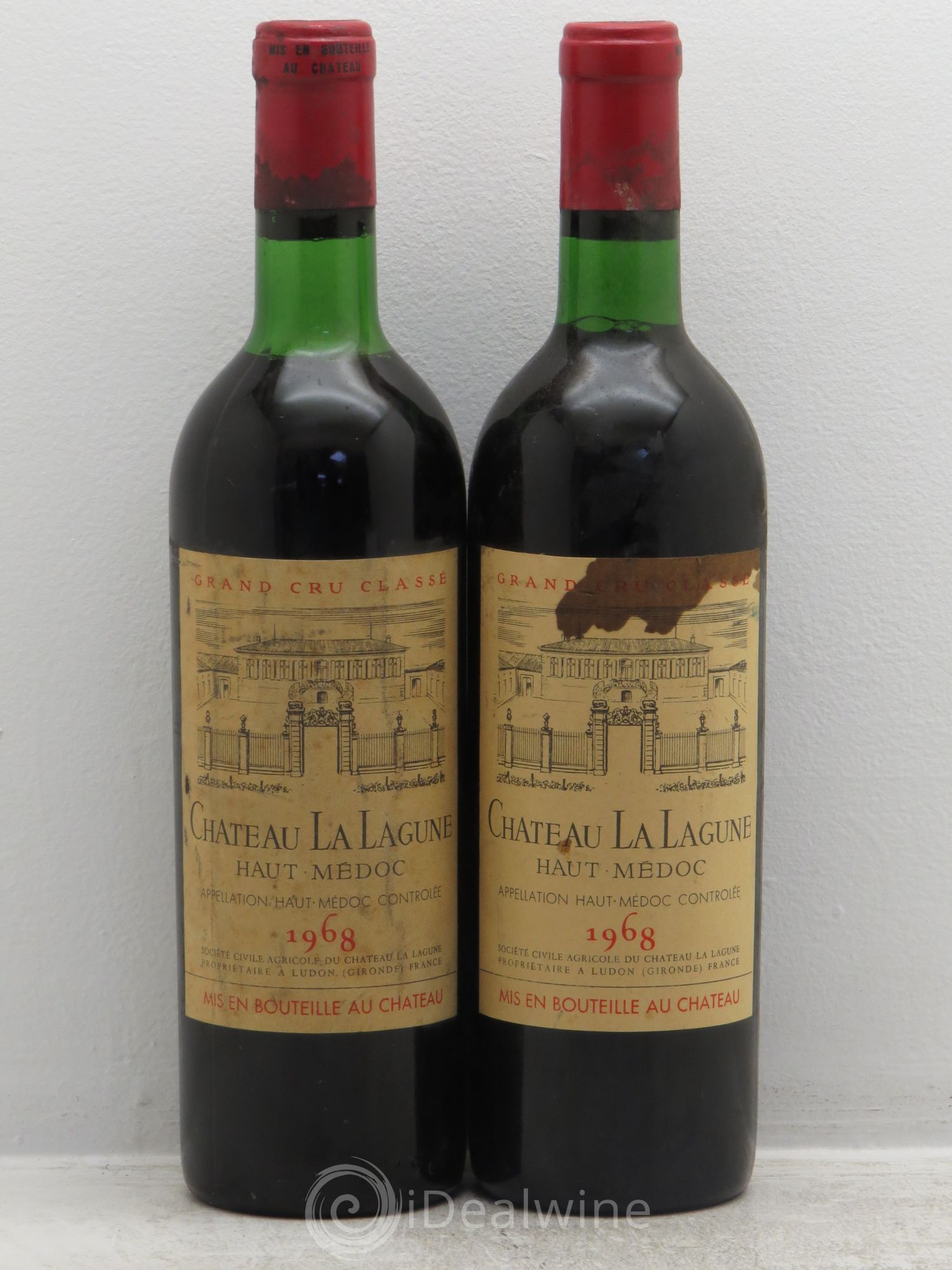Château la Lagune 3ème Grand Cru Classé 1968 - Lot de 2 bouteilles - 0
