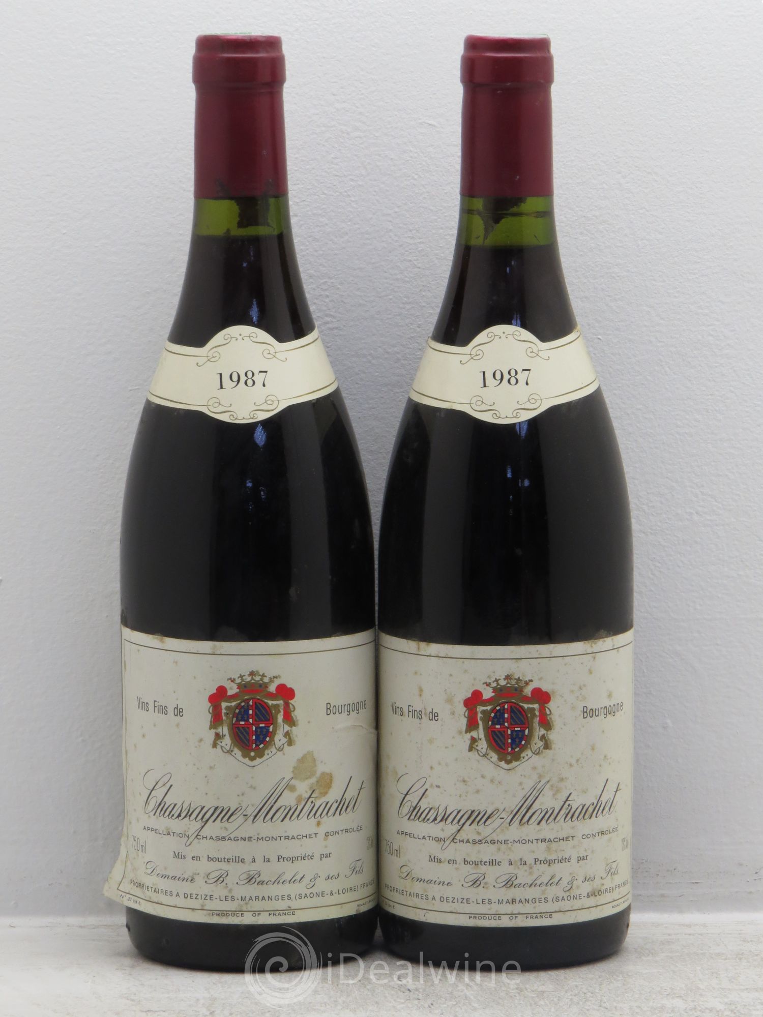 Chassagne-Montrachet Bachelet 1987 - Lot de 2 bouteilles - 0