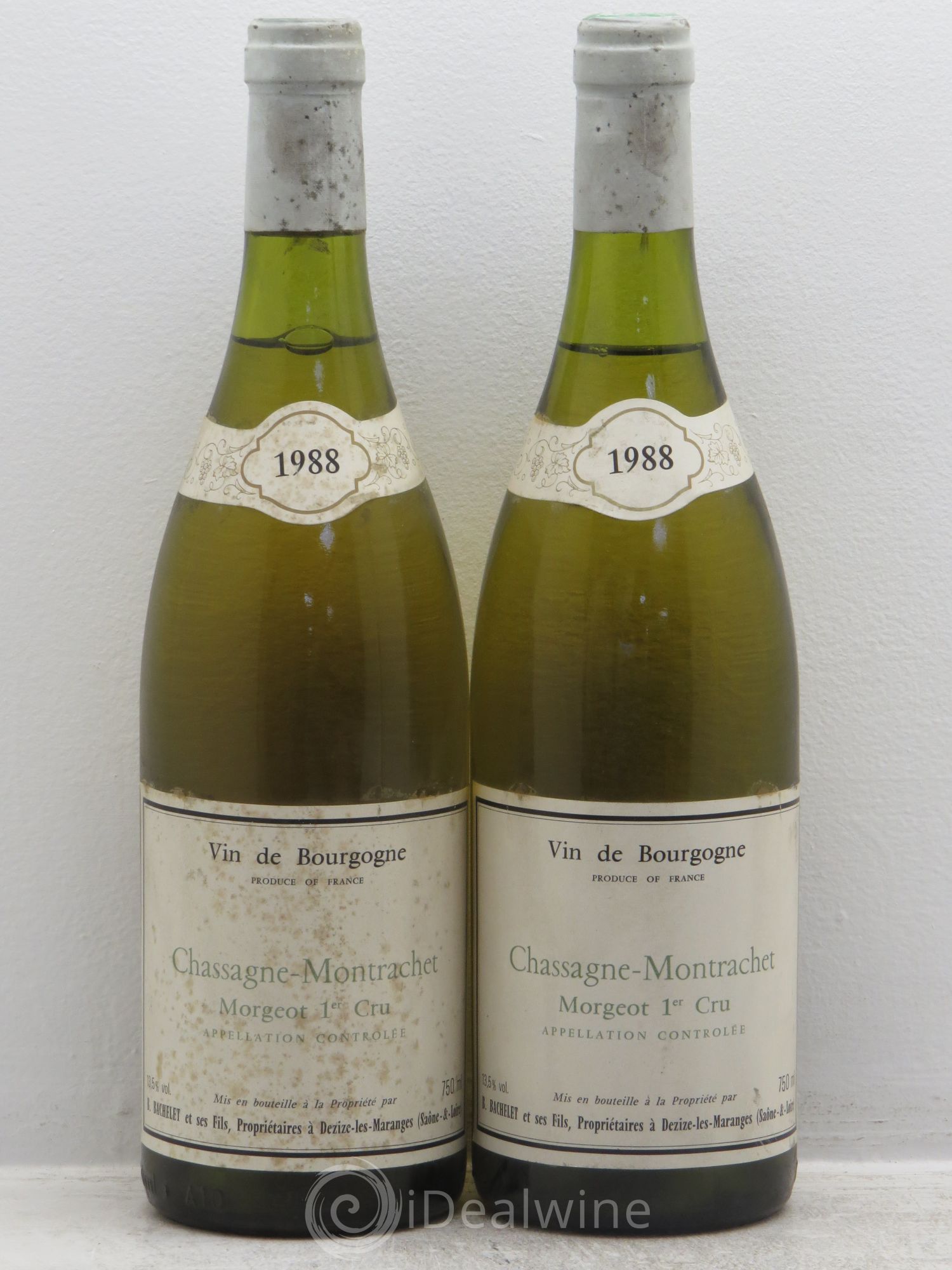 Chassagne-Montrachet 1er Cru bachelet 1988 - Lot de 2 bouteilles - 0