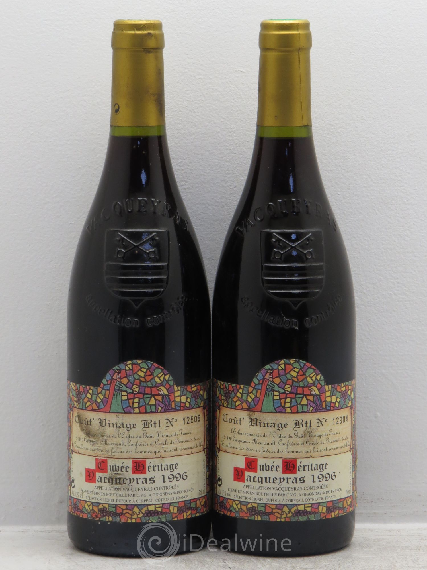 Vacqueyras Cuvée héritage (sans prix de réserve) 1996 - Posten von 2 Flaschen - 0