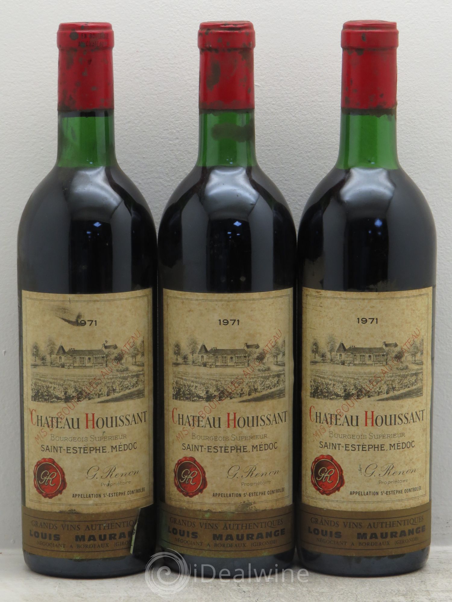 Château Houissant 1971 - Lot de 3 bouteilles - 0