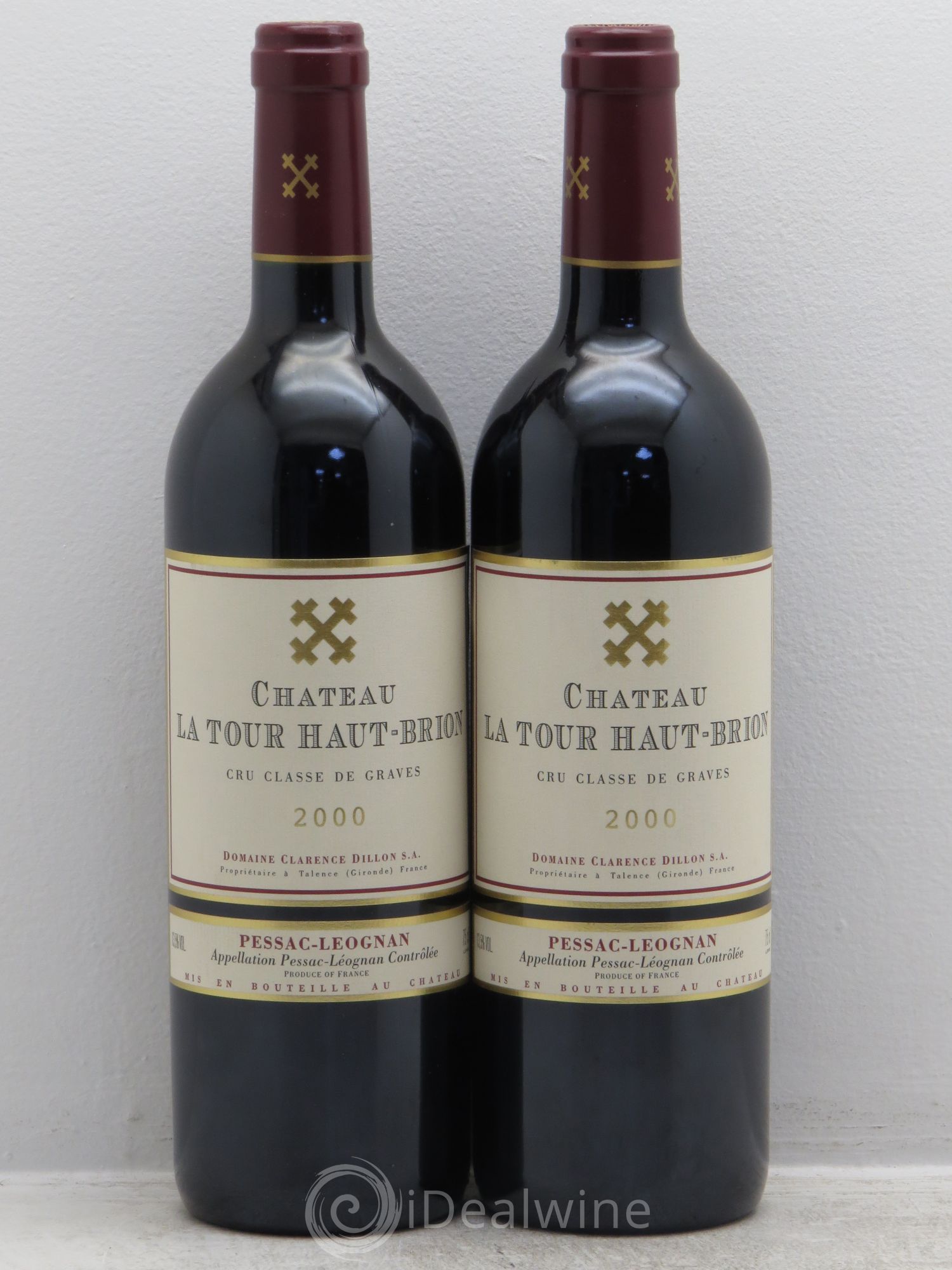 Château la Tour Haut-Brion Cru Classé de Graves 2000 - Lot de 2 bouteilles - 0