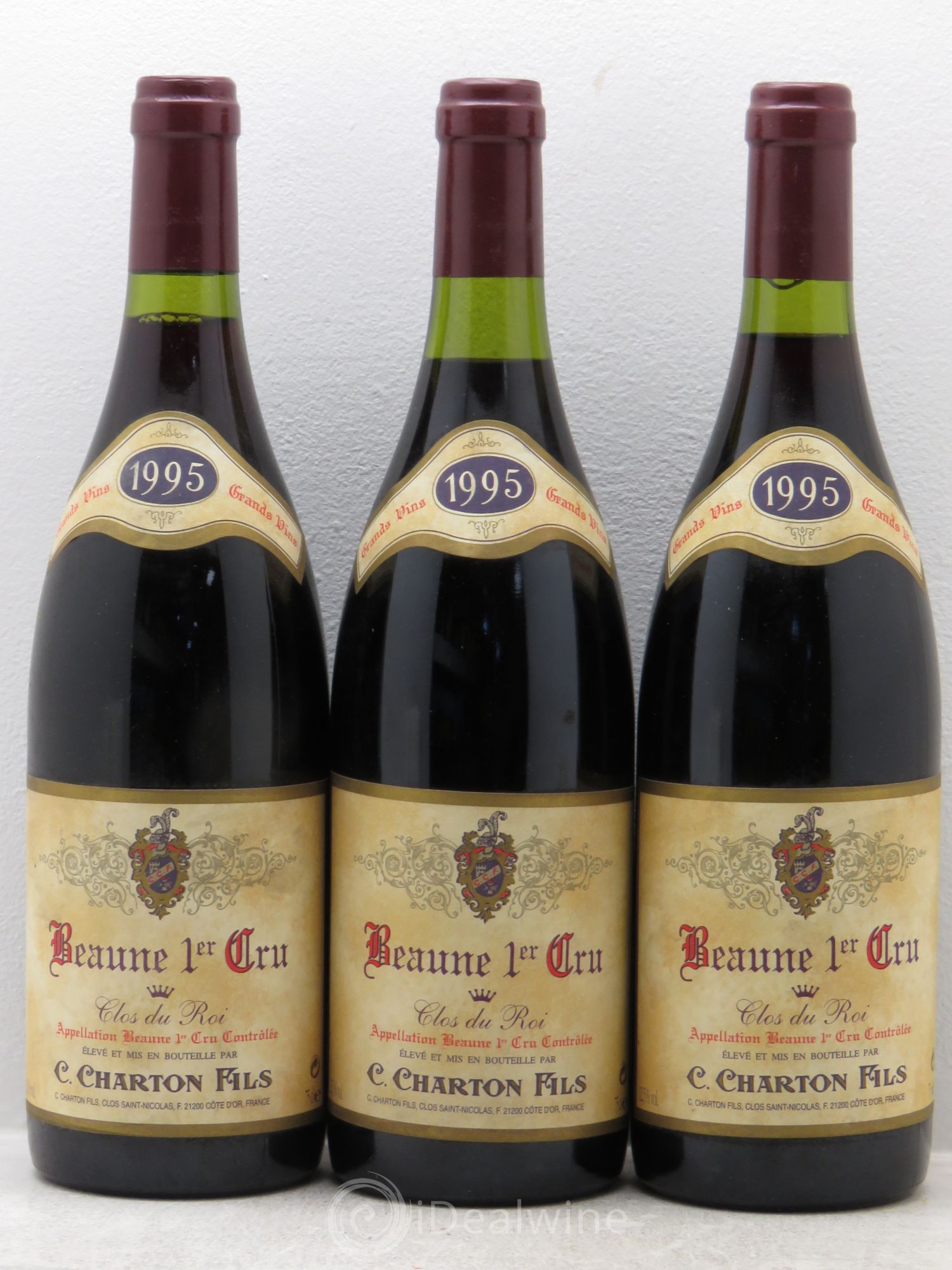 Beaune 1er Cru Charton et fils 1995 - Posten von 3 Flaschen - 0
