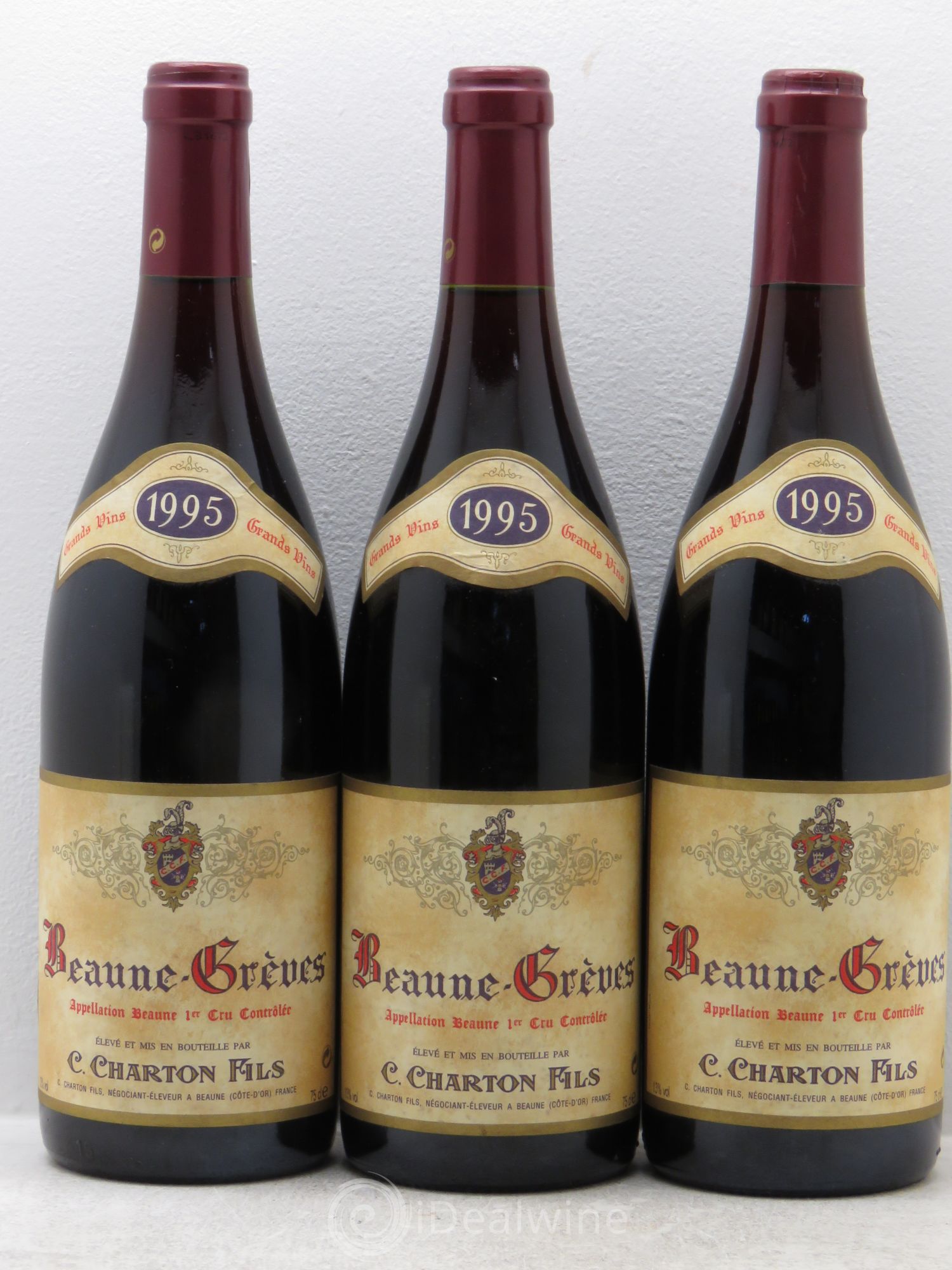Beaune 1er Cru Charton et fils 1995 - Posten von 3 Flaschen - 0