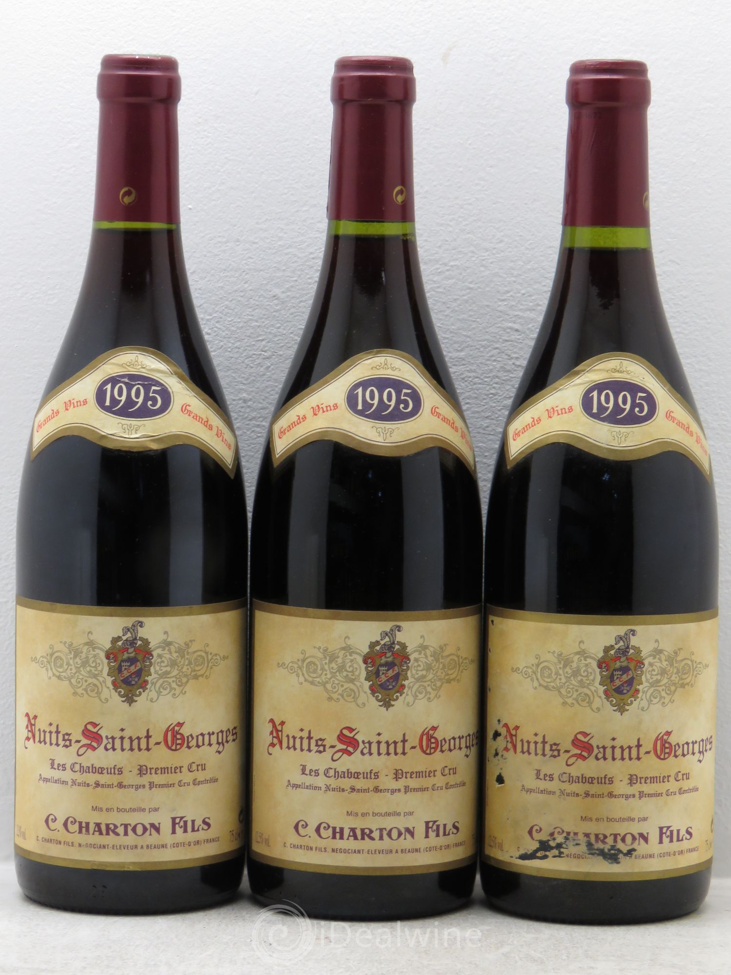 Nuits-Saint-Georges 1er Cru Charton et fils 1995 - Posten von 3 Flaschen - 0