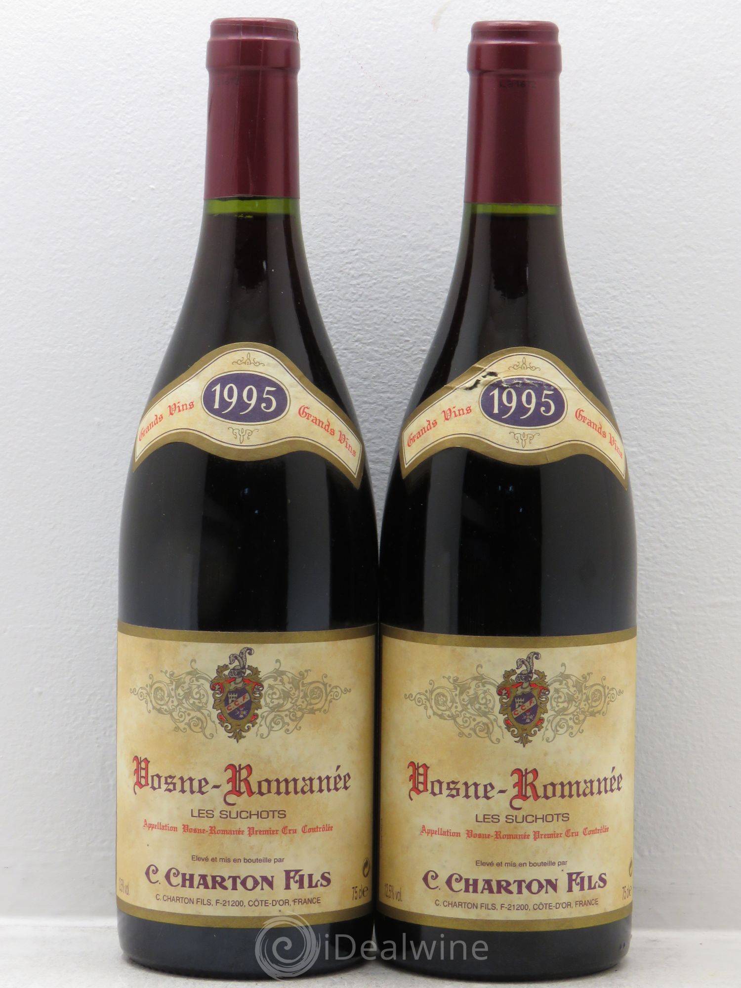 Vosne-Romanée 1er Cru Charton et fils 1995 - Posten von 2 Flaschen - 0