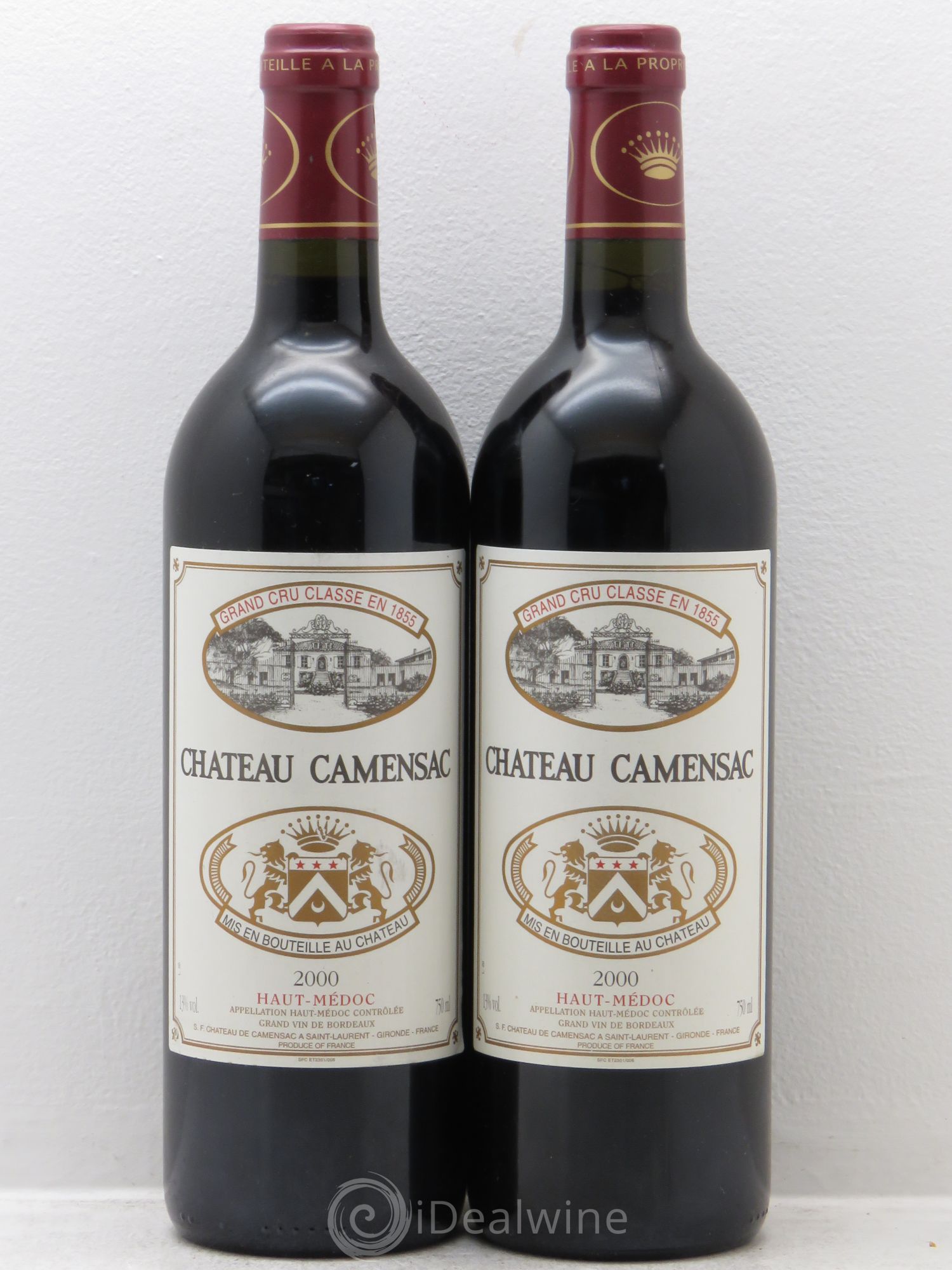 Château Camensac 5ème Grand Cru Classé 2000 - Lot de 2 bouteilles - 0