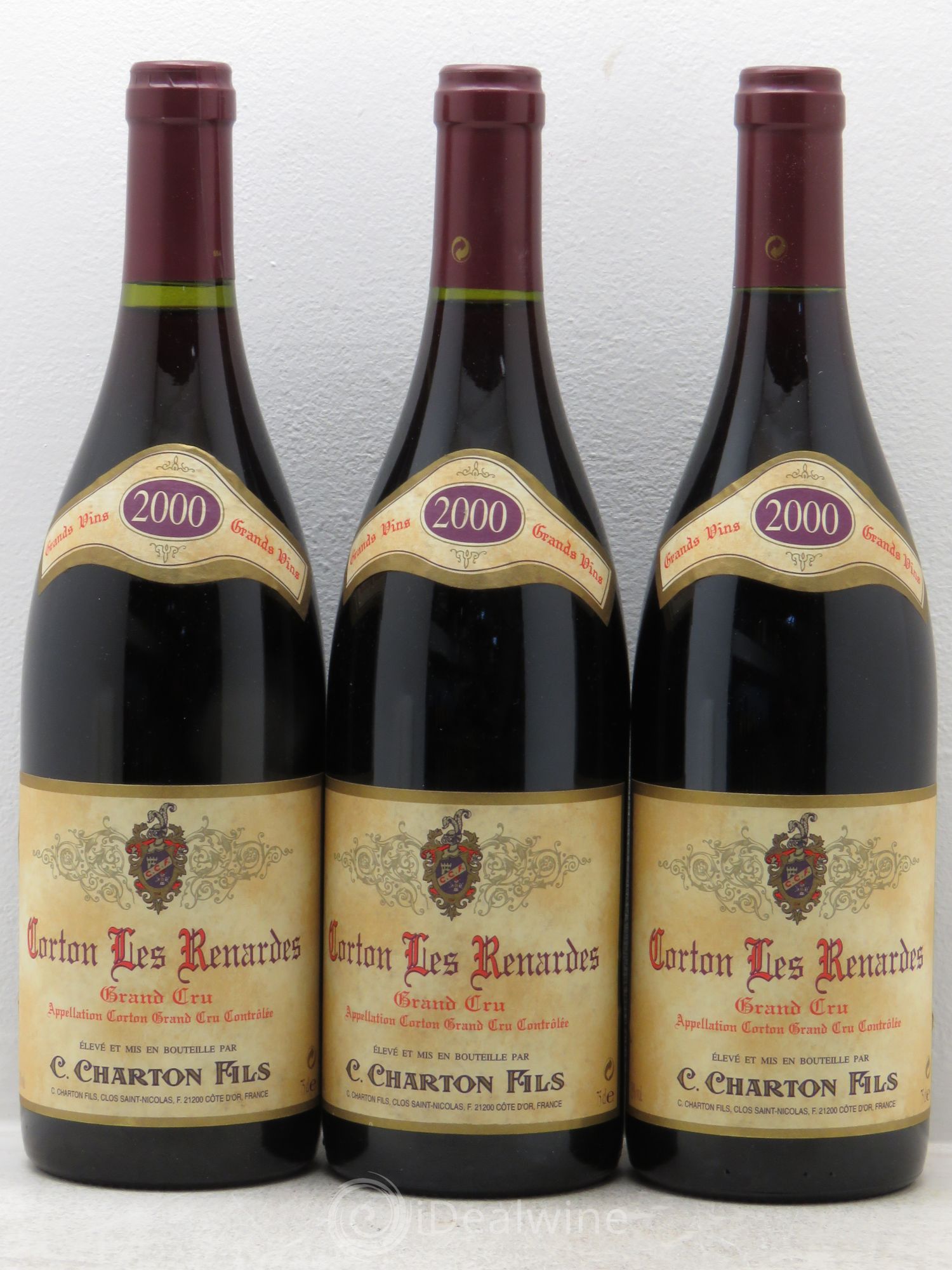 Corton Grand Cru Charton et fils 2000 - Posten von 3 Flaschen - 0