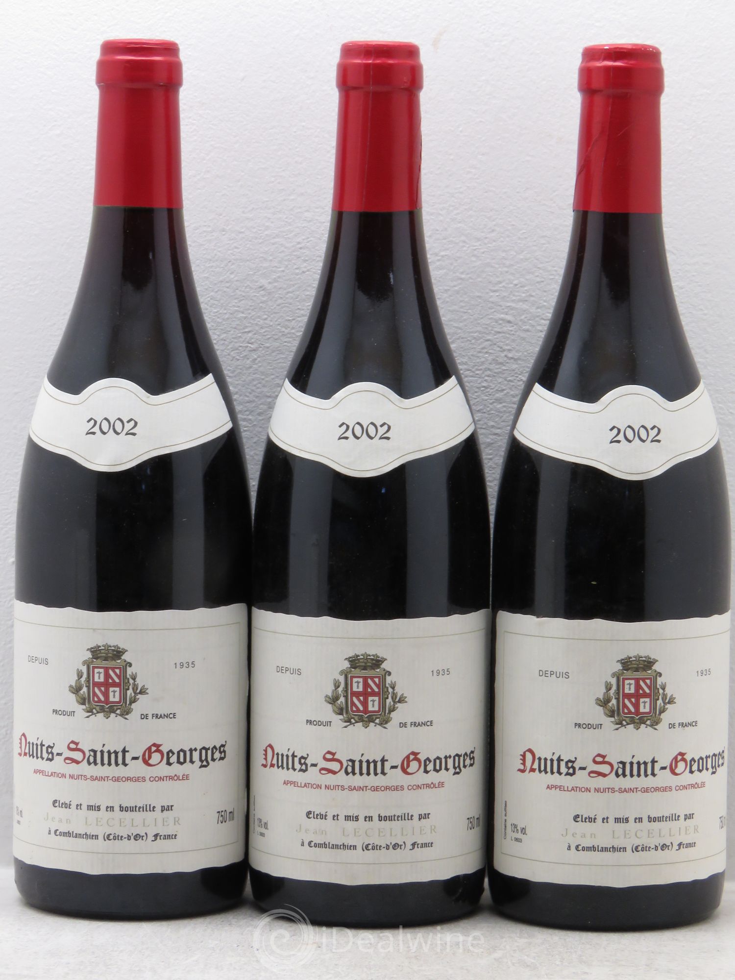 Nuits-Saint-Georges Jean Lecellier 2002 - Posten von 3 Flaschen - 0