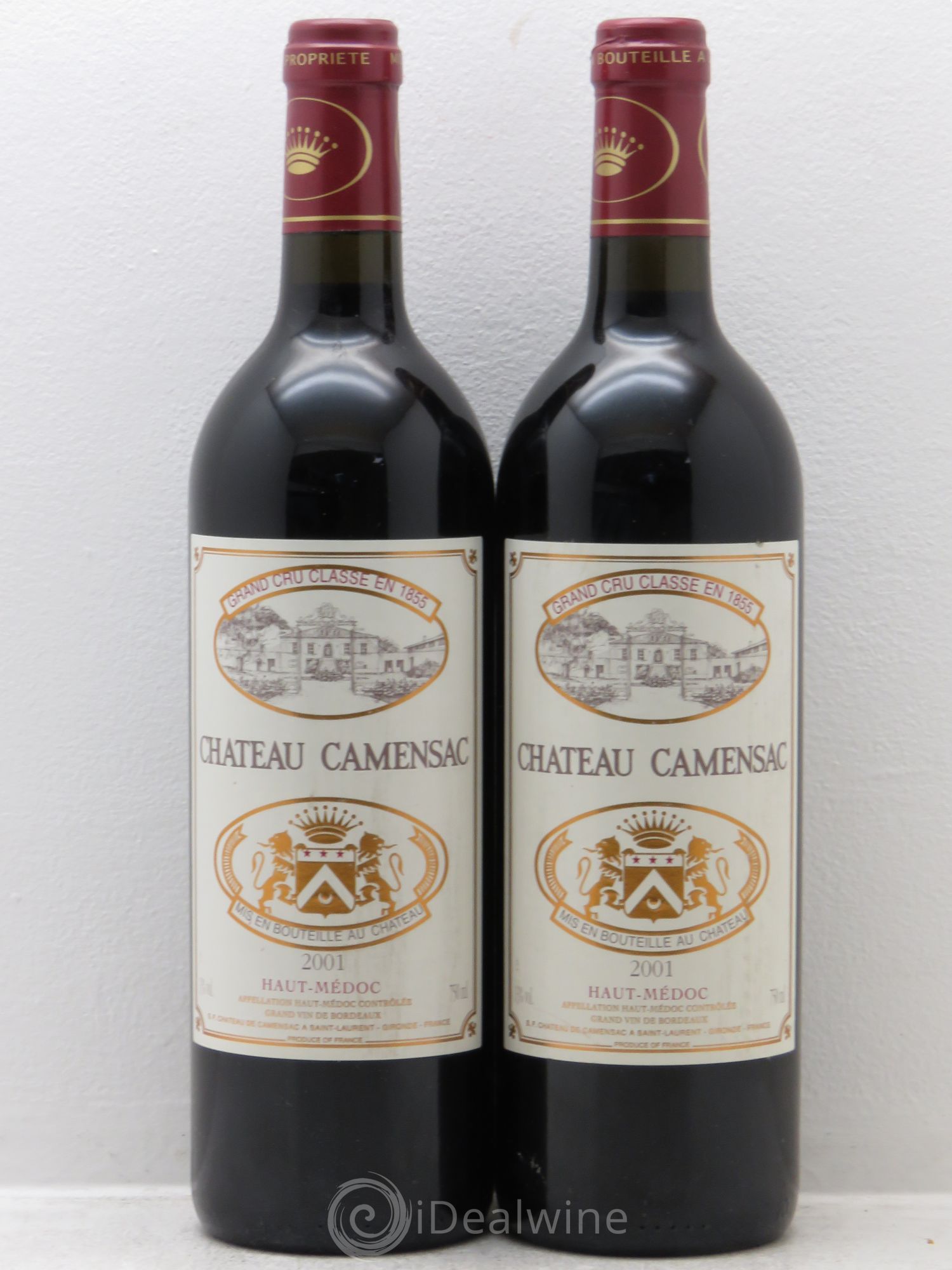 Château Camensac 5ème Grand Cru Classé 2001 - Lot de 2 bouteilles - 0