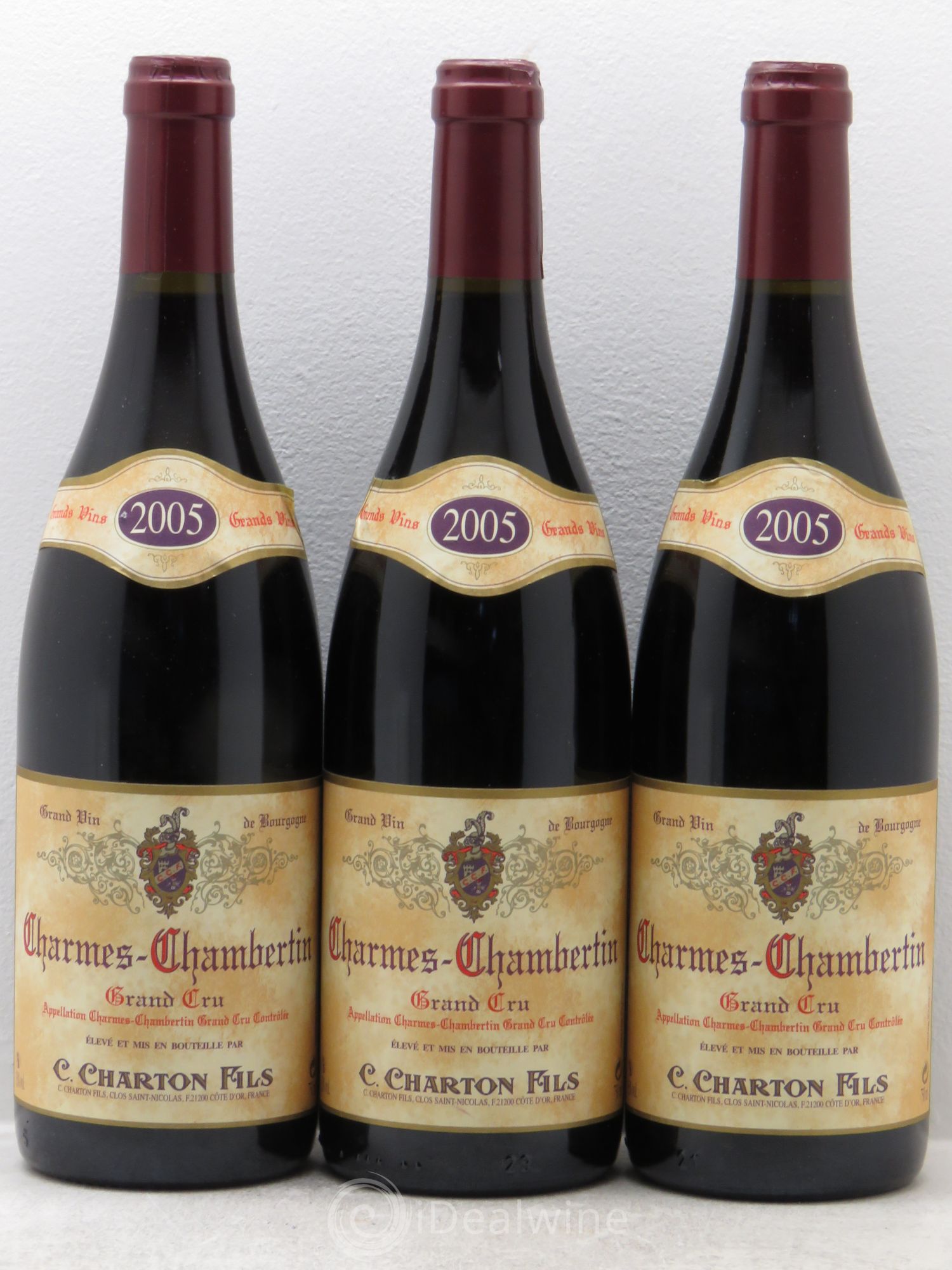 Charmes-Chambertin Grand Cru Charton et fils 2005 - Posten von 3 Flaschen - 0