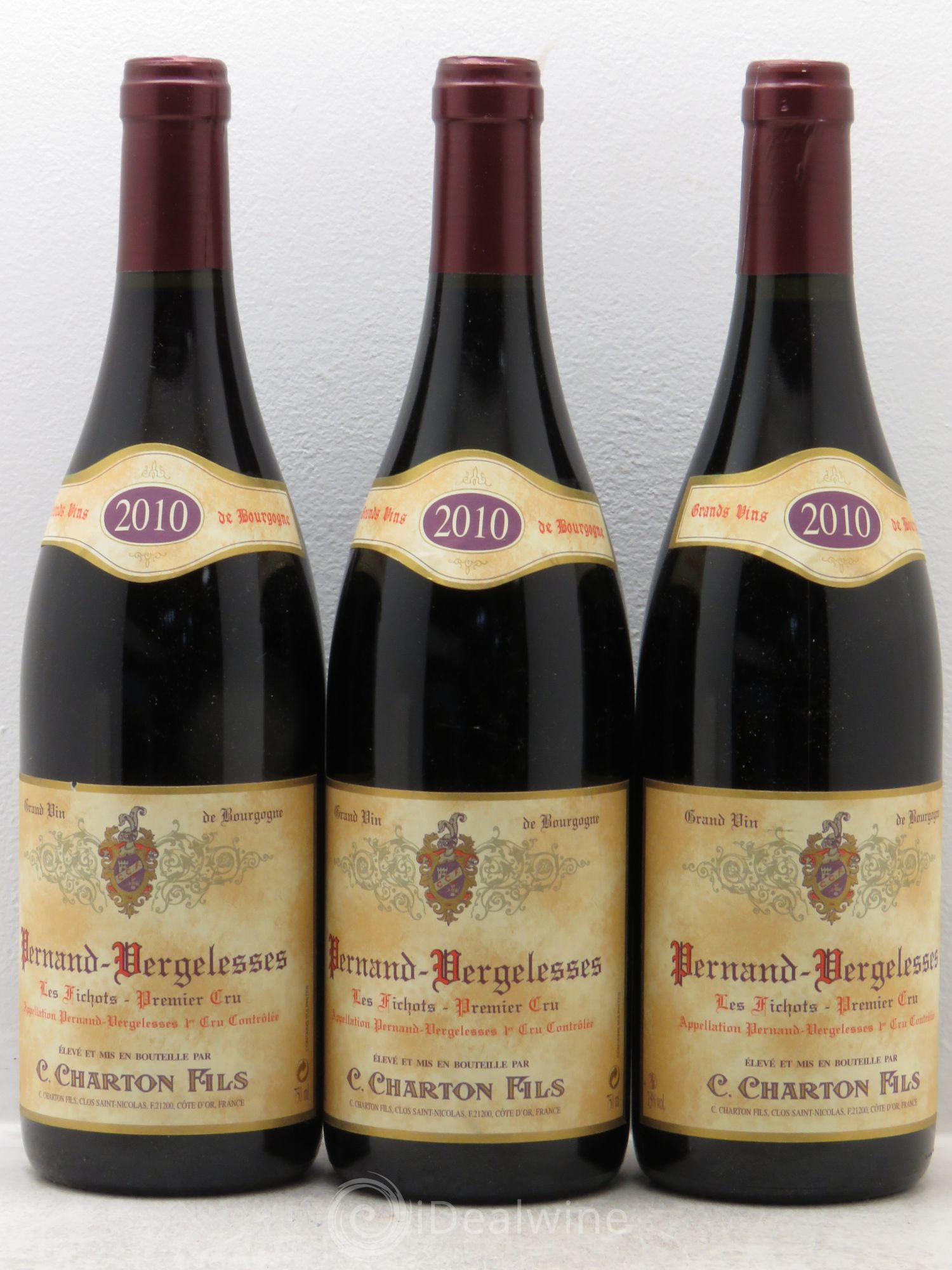 Pernand-Vergelesses 1er Cru Charton et fils 2010 - Posten von 3 Flaschen - 0