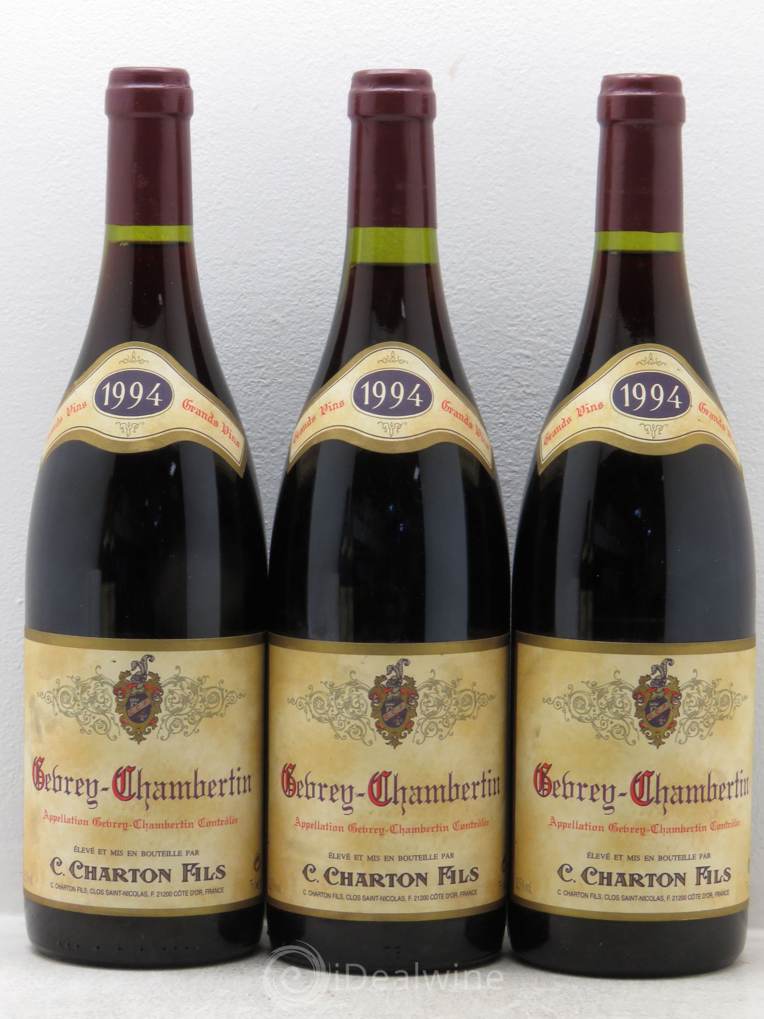 Gevrey-Chambertin Charton et fils 1994 - Posten von 3 Flaschen - 0