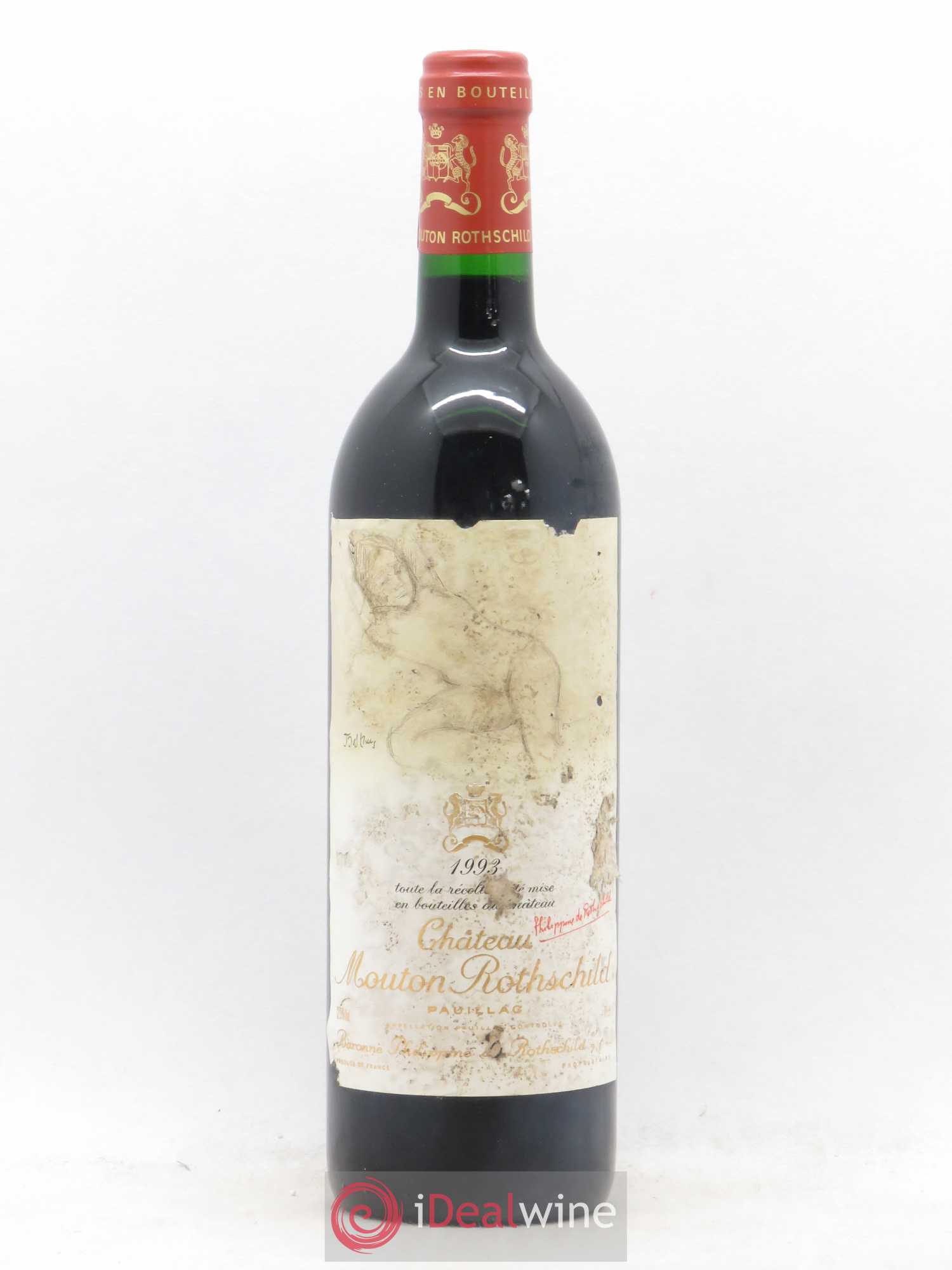 Château Mouton Rothschild 1er Grand Cru Classé 1993 - Lot de 1 bouteille - 0