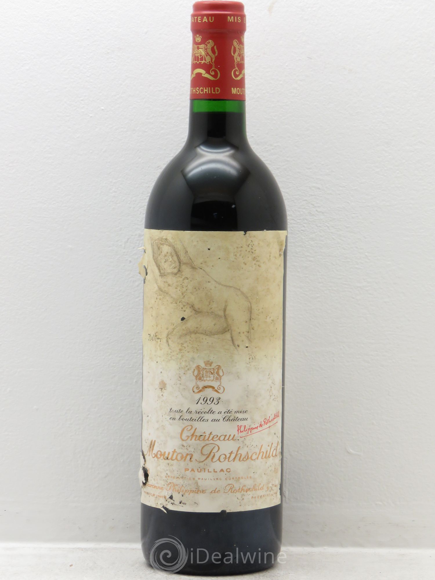 Château Mouton Rothschild 1er Grand Cru Classé 1993 - Lot de 1 bouteille - 0