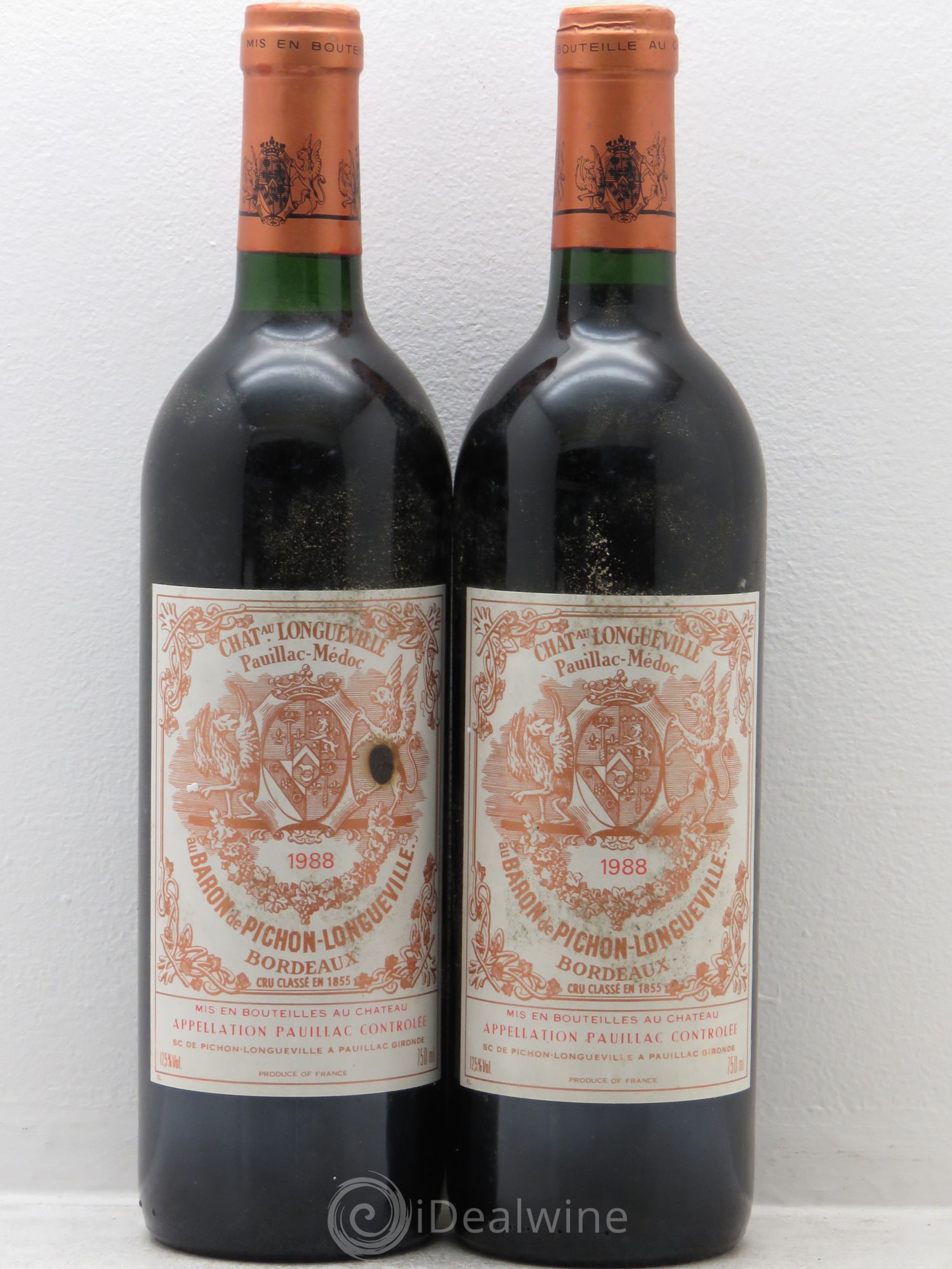 Pichon Longueville Baron 2ème Grand Cru Classé 1988 - Lot de 2 bouteilles - 0