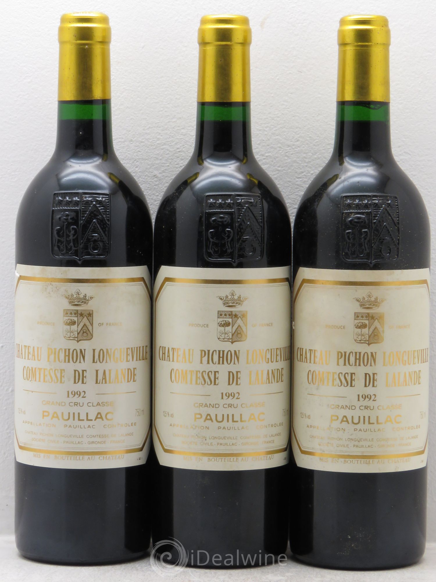 Château Pichon Longueville Comtesse de Lalande 2ème Grand Cru Classé 1992 - Lot de 3 bouteilles - 0