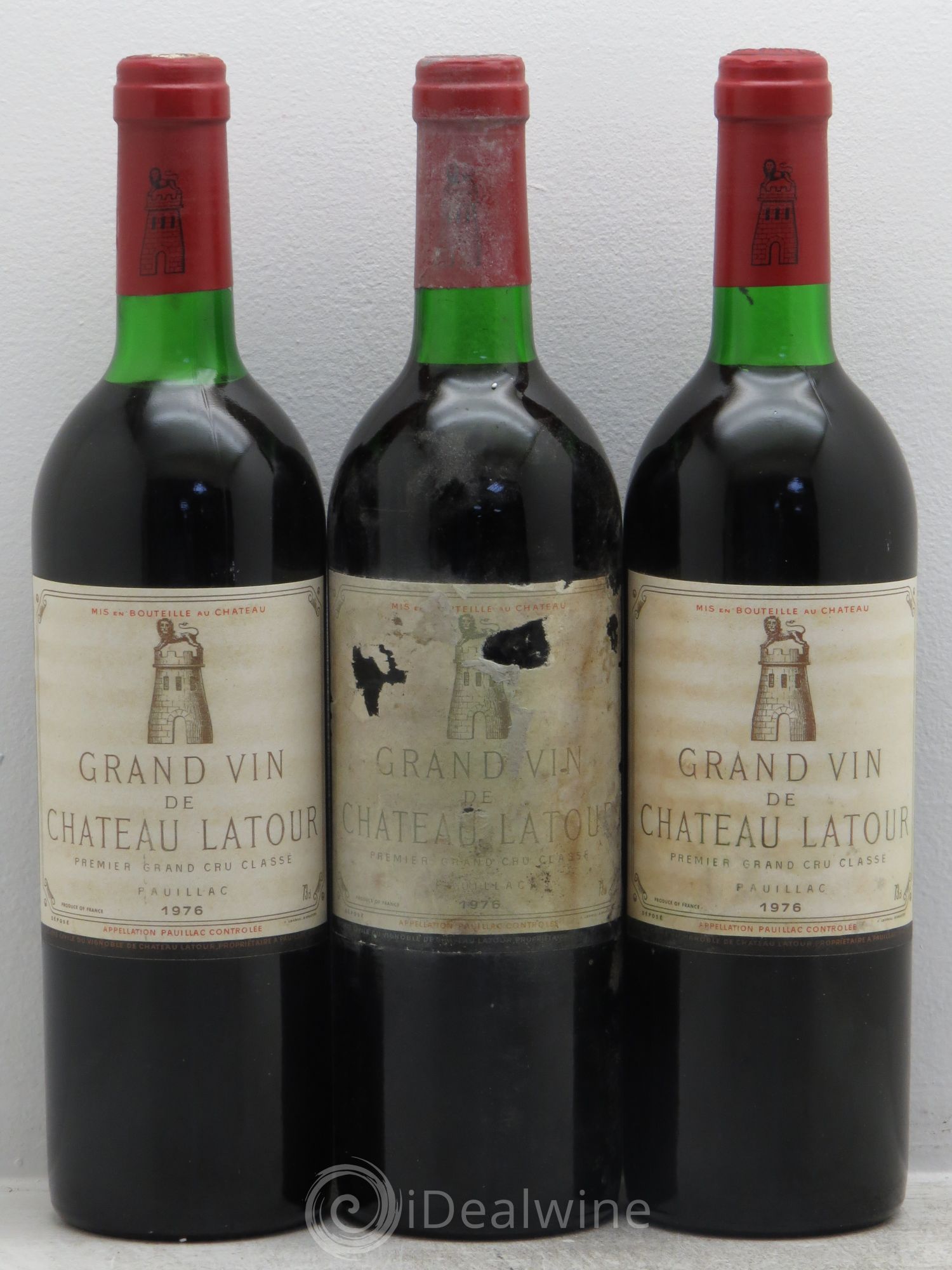 Château Latour 1er Grand Cru Classé 1976 - Lot de 3 bouteilles - 0