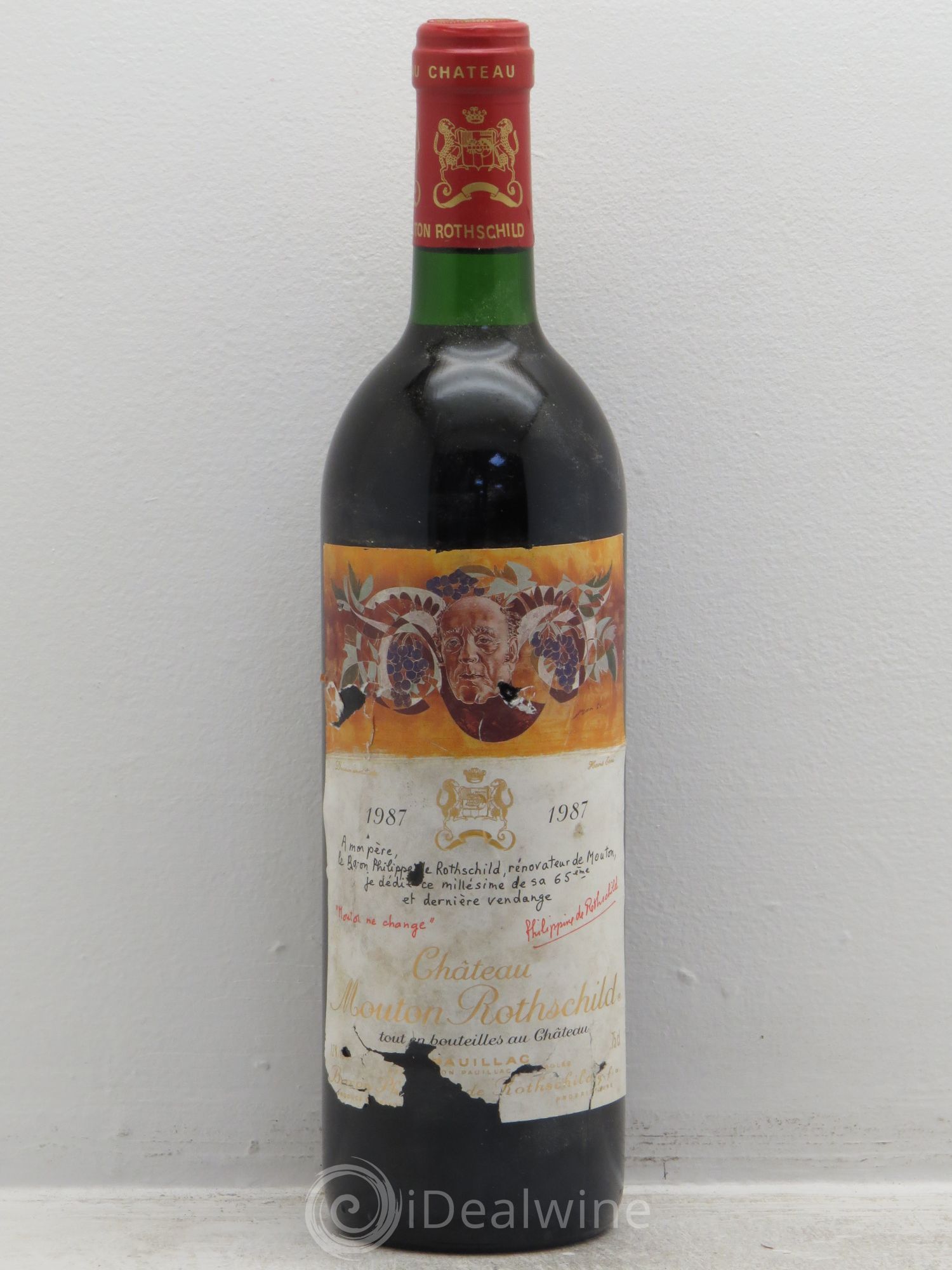 Château Mouton Rothschild 1er Grand Cru Classé 1987 - Lot de 1 bouteille - 0