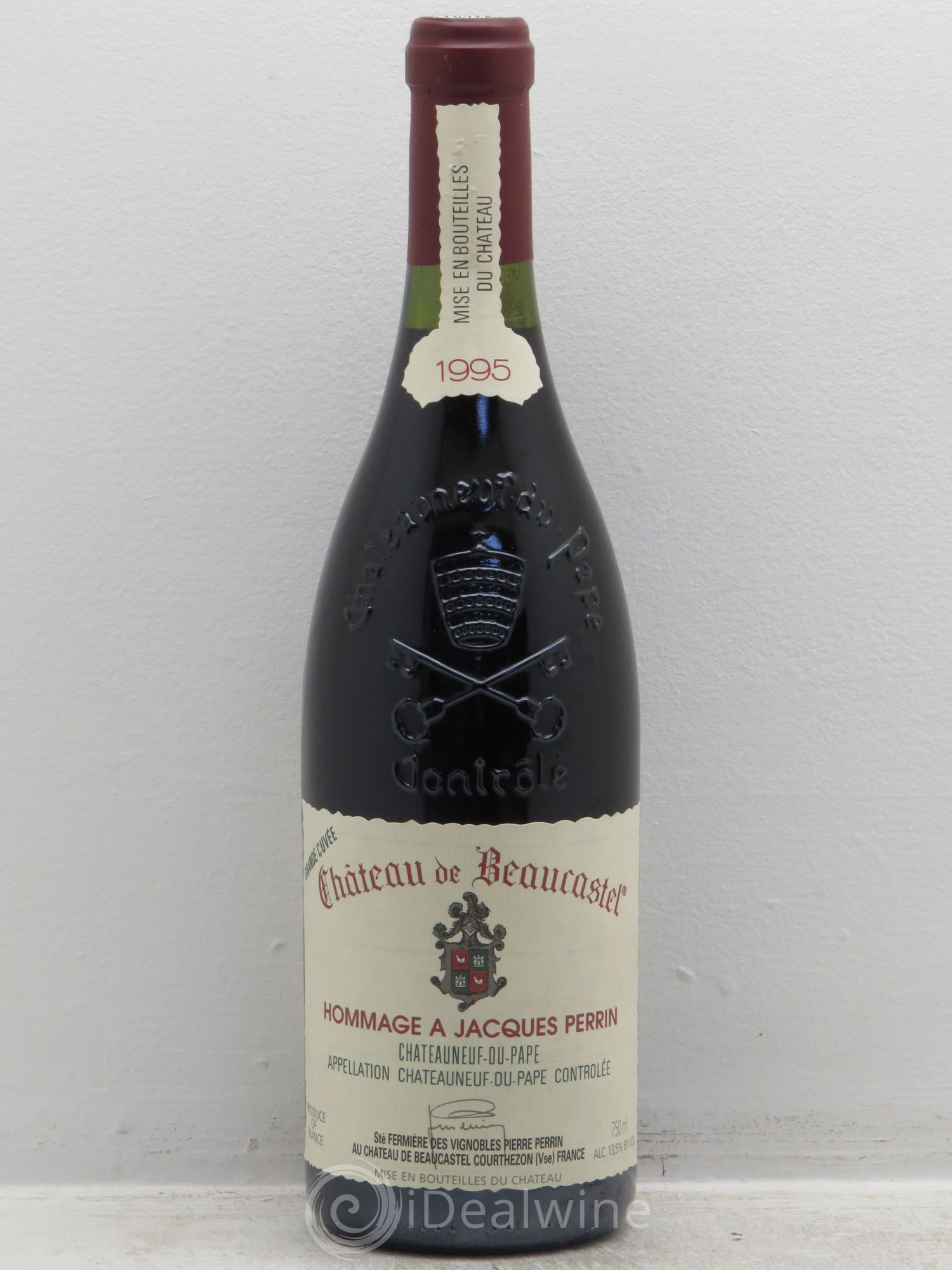 Châteauneuf-du-Pape Château de Beaucastel Hommage à Jacques Perrin Famille Perrin 1995 - Lot de 1 bouteille - 0