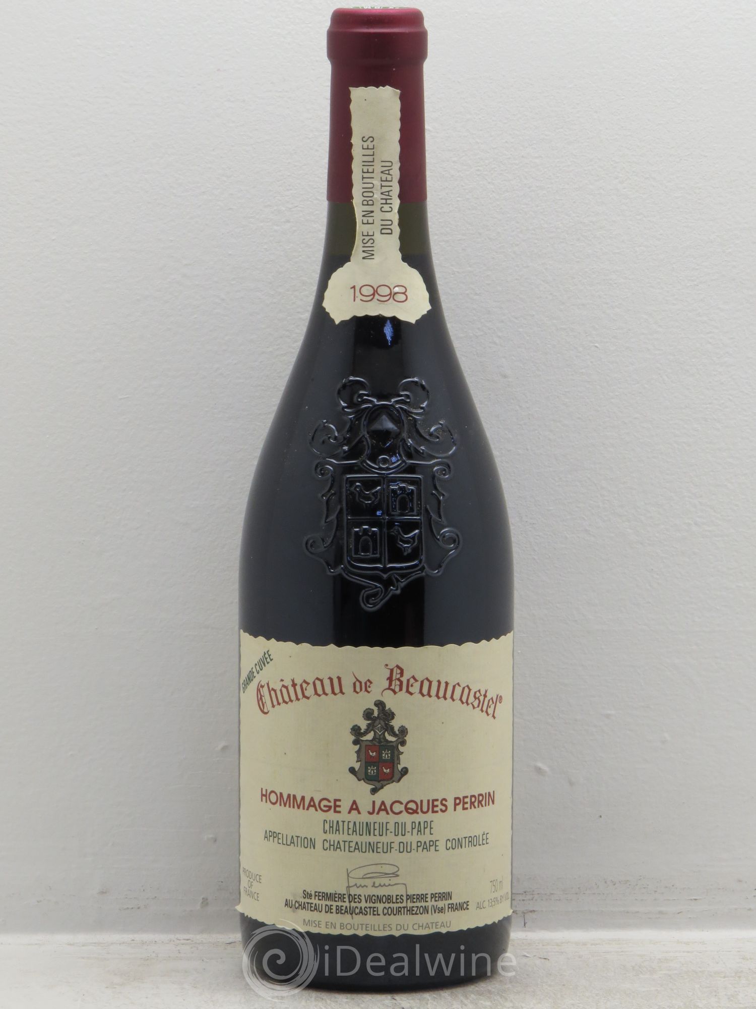Châteauneuf-du-Pape Château de Beaucastel Hommage à Jacques Perrin Famille Perrin 1998 - Lot de 1 bouteille - 0
