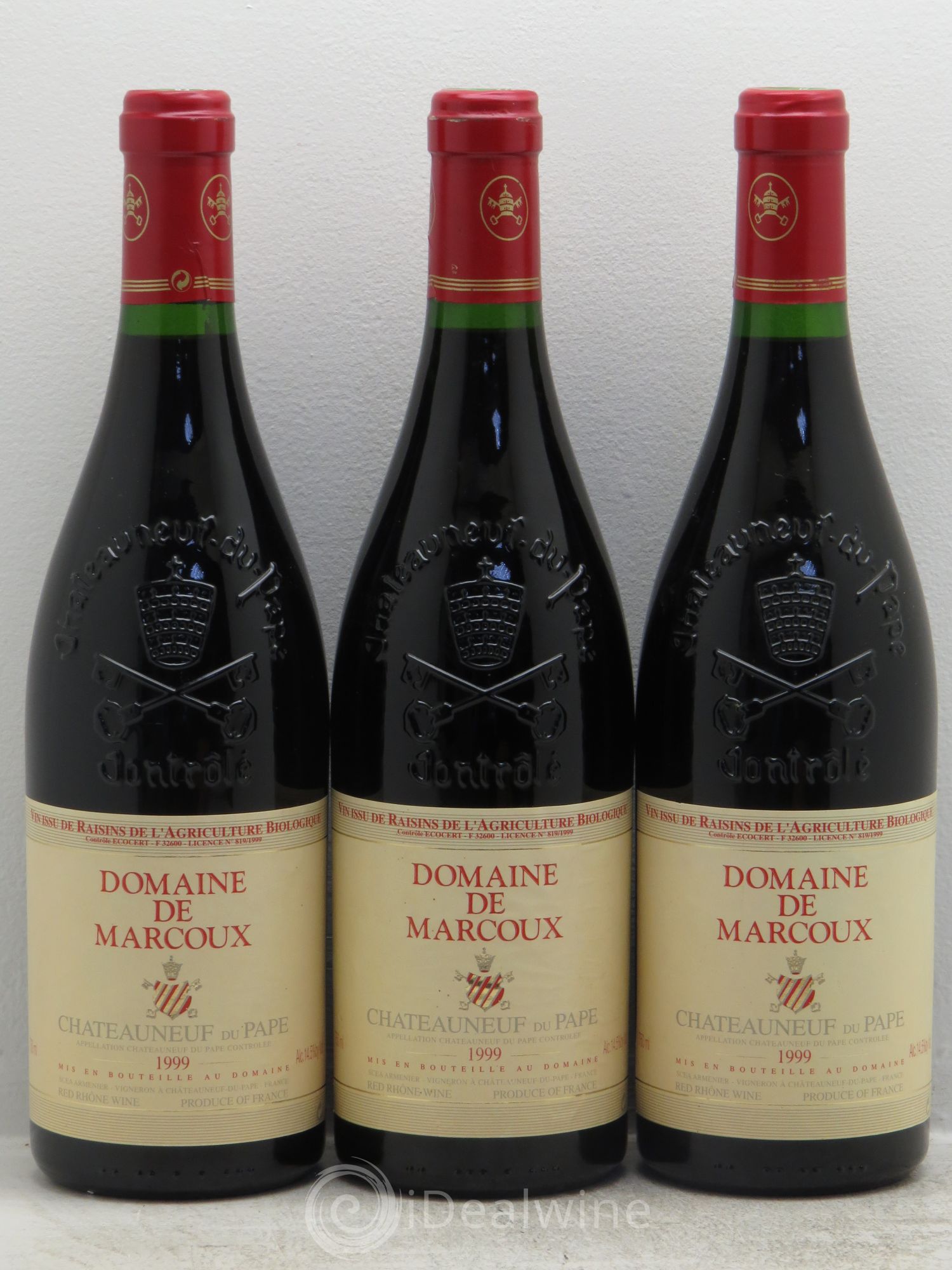 Châteauneuf-du-Pape Marcoux (Domaine de) 1999 - Lot de 3 bouteilles - 0