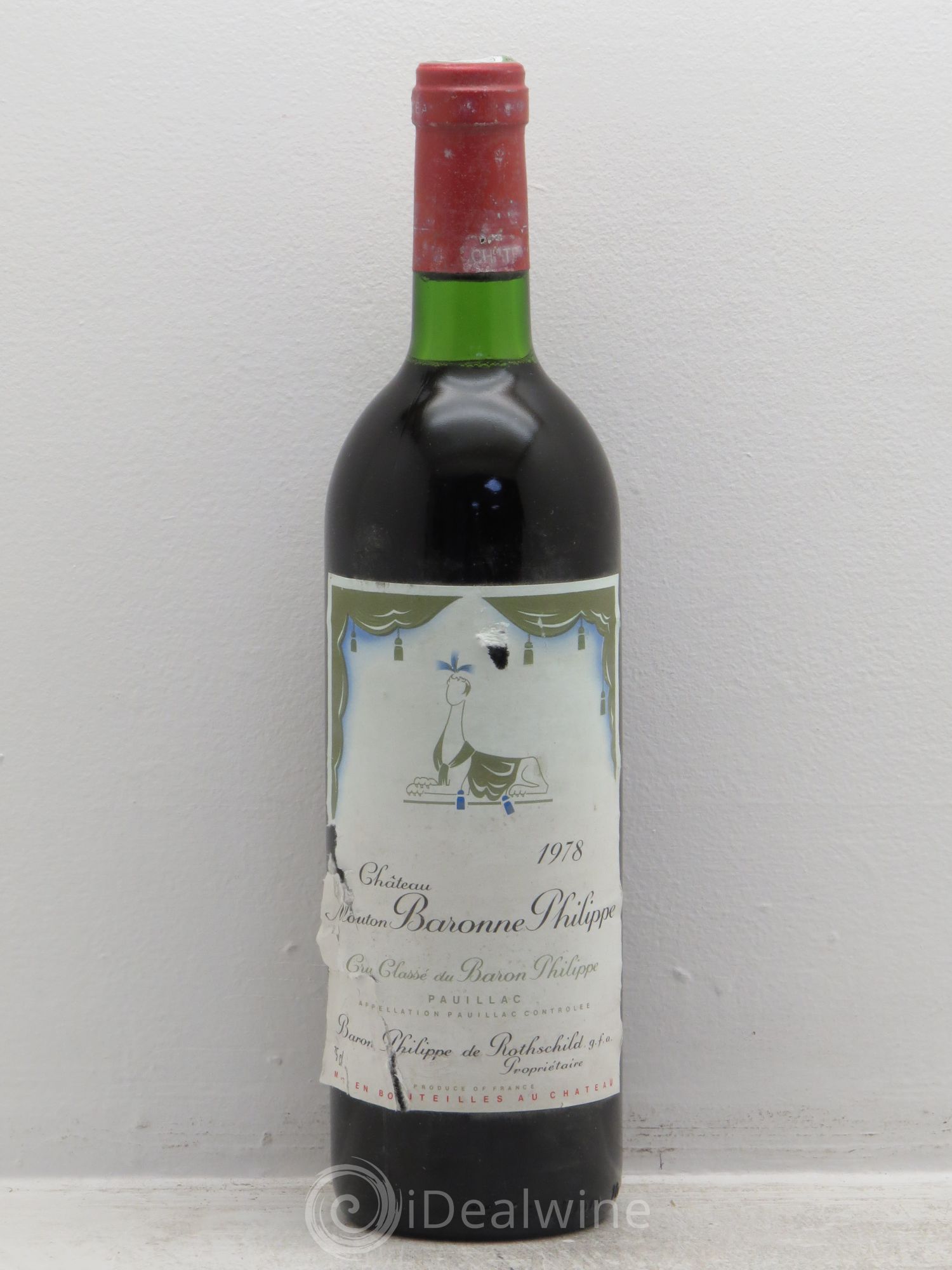 Château d' Armailhac - Mouton Baron(ne) Philippe 5ème Grand Cru Classé 1978 - Lot de 1 bouteille - 0