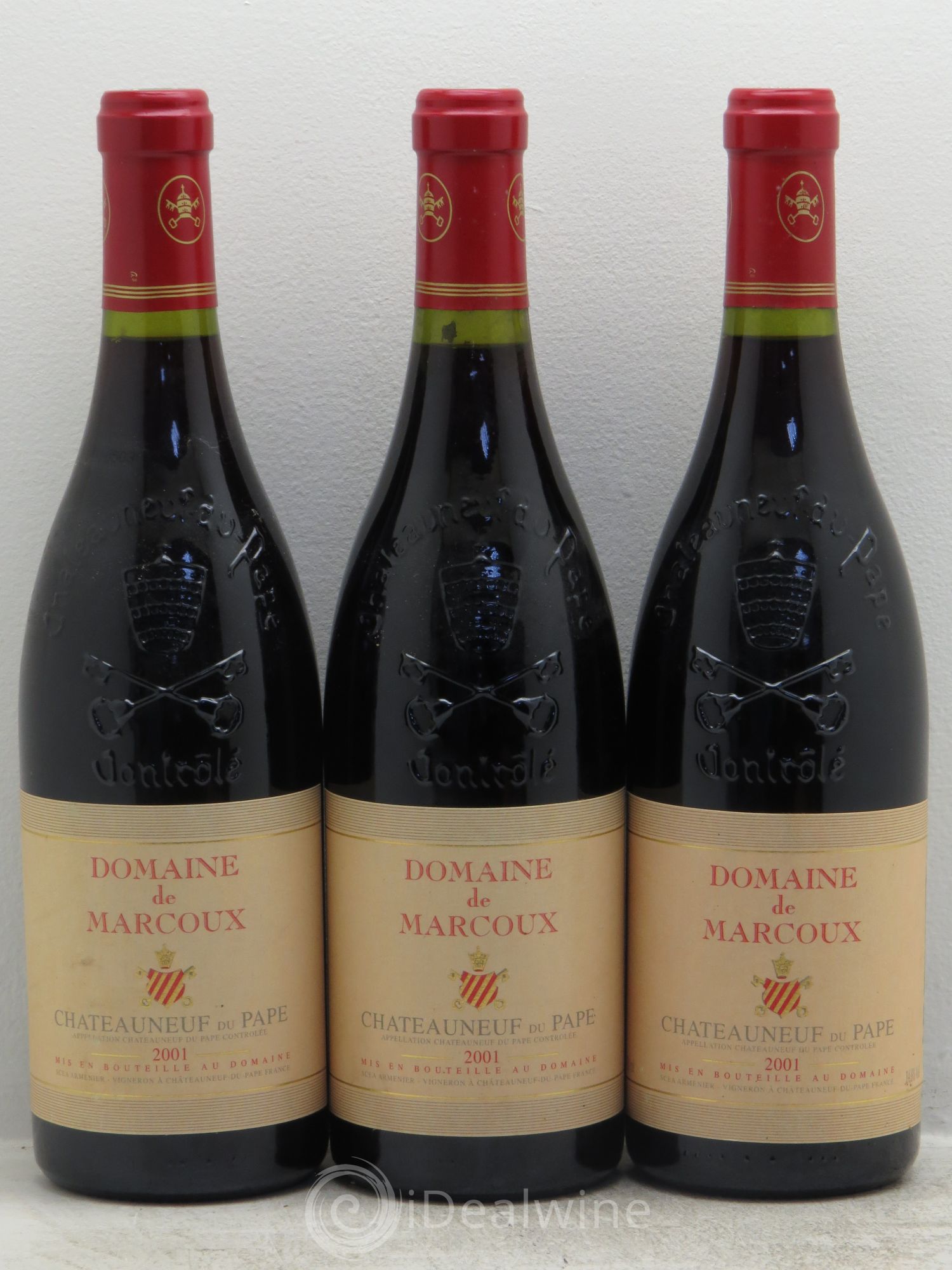 Châteauneuf-du-Pape Marcoux (Domaine de) 2001 - Lot de 3 bouteilles - 0