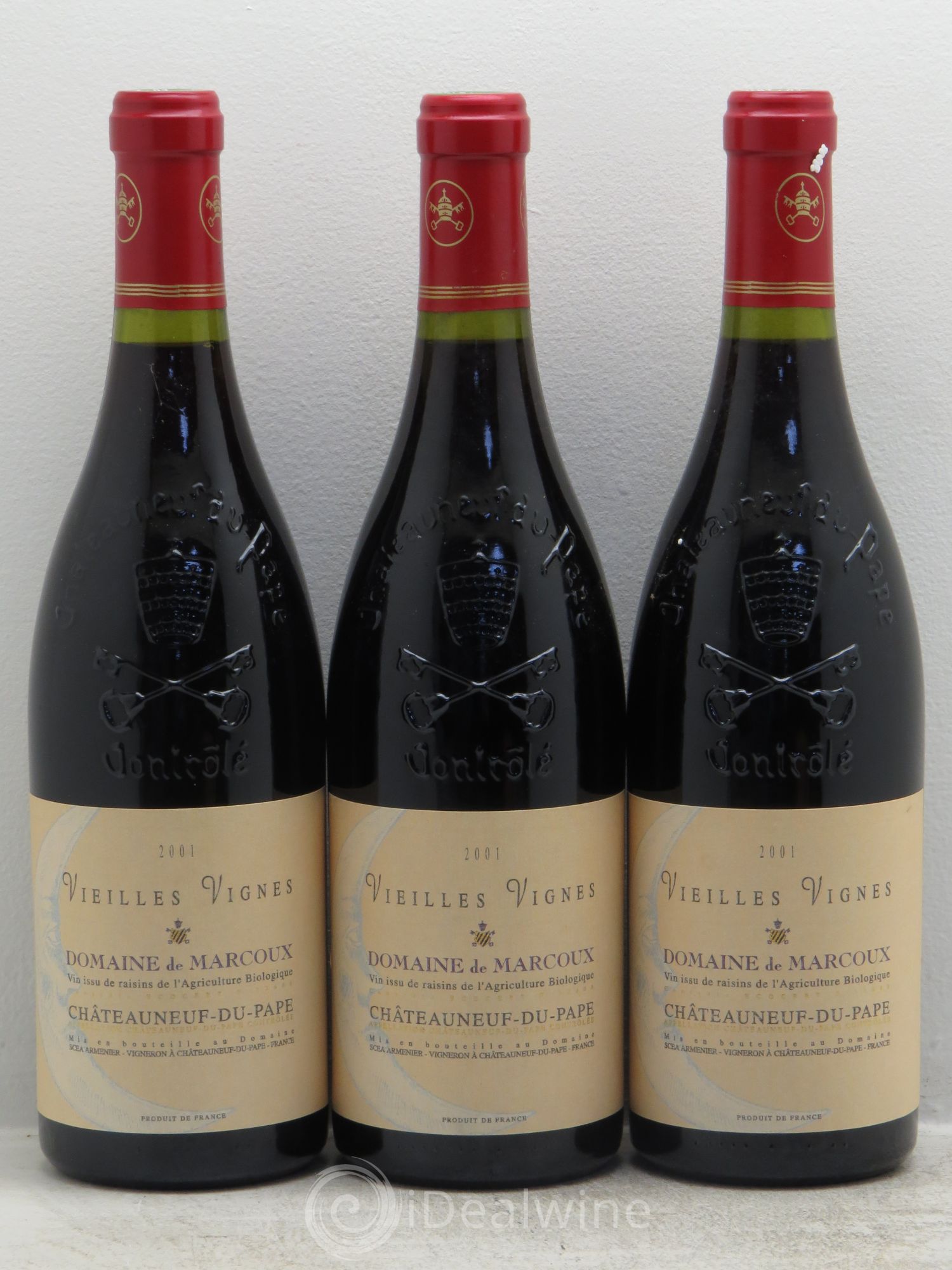 Châteauneuf-du-Pape Vieilles Vignes Marcoux (Domaine de) 2001 - Lot de 3 bouteilles - 0