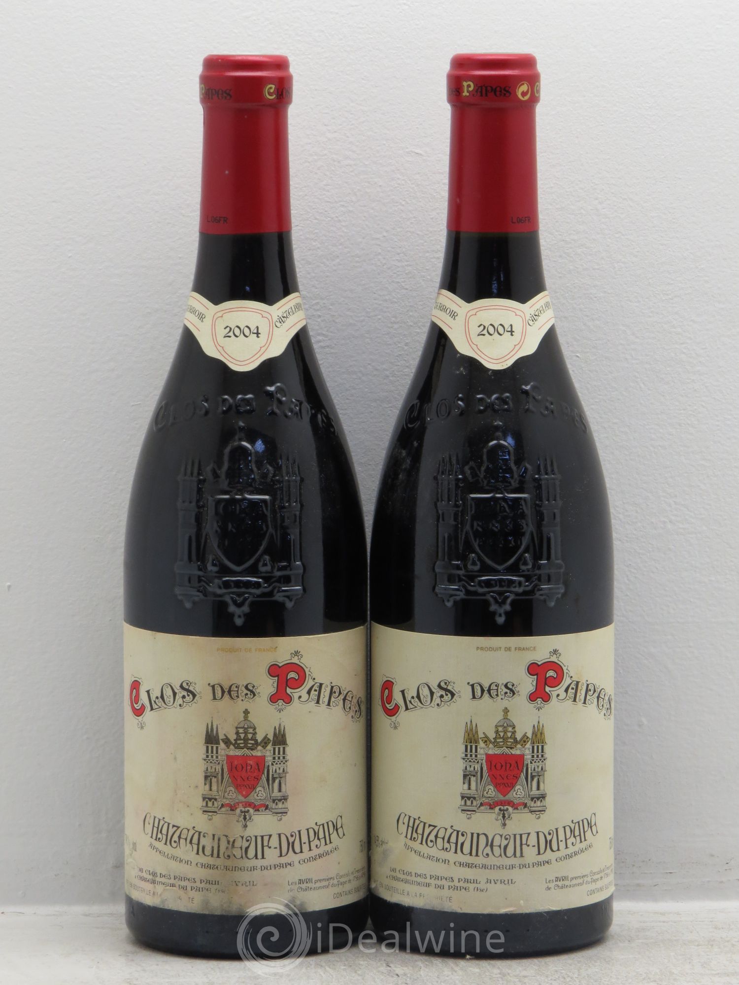 Châteauneuf-du-Pape Clos des Papes - Paul Avril 2004 - Lot de 2 bouteilles - 0