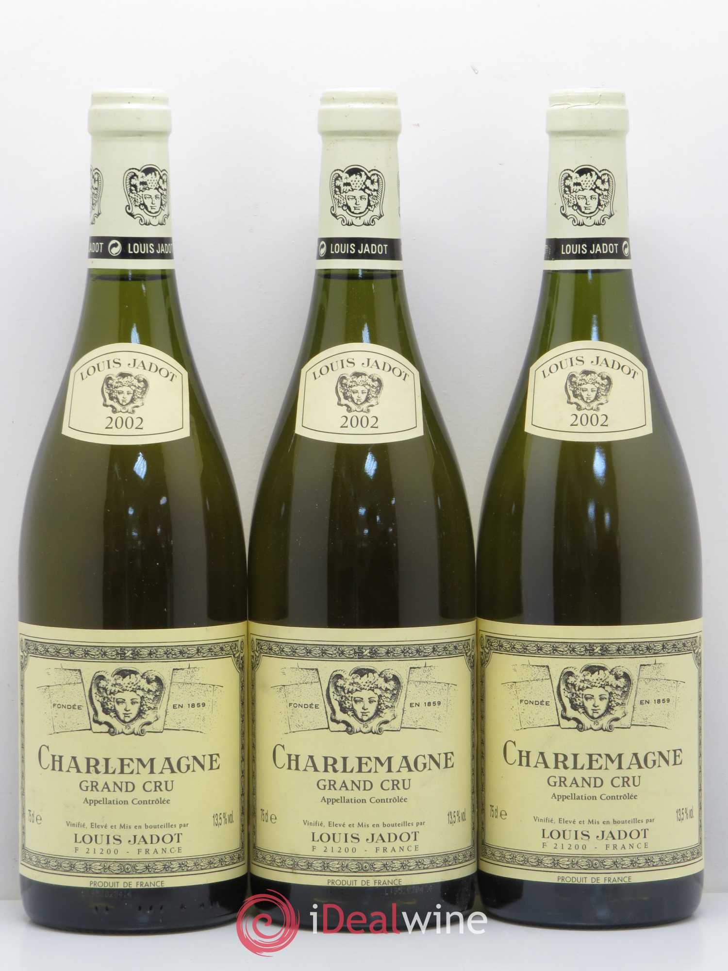 Corton-Charlemagne Grand Cru Maison Louis Jadot 2002 - Lot de 3 bouteilles - 0