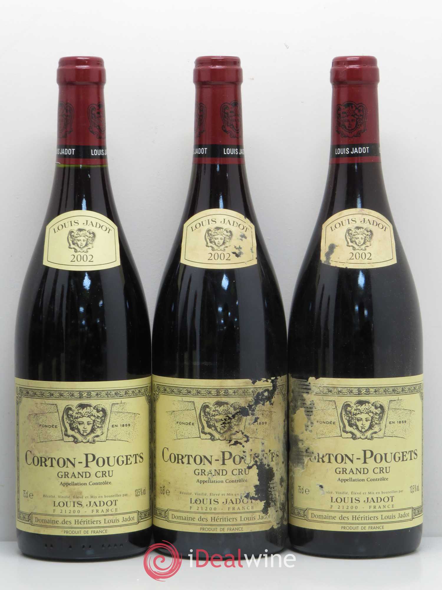 Corton Grand Cru Pougets Maison Louis Jadot 2002 - Lot de 6 bouteilles - 1