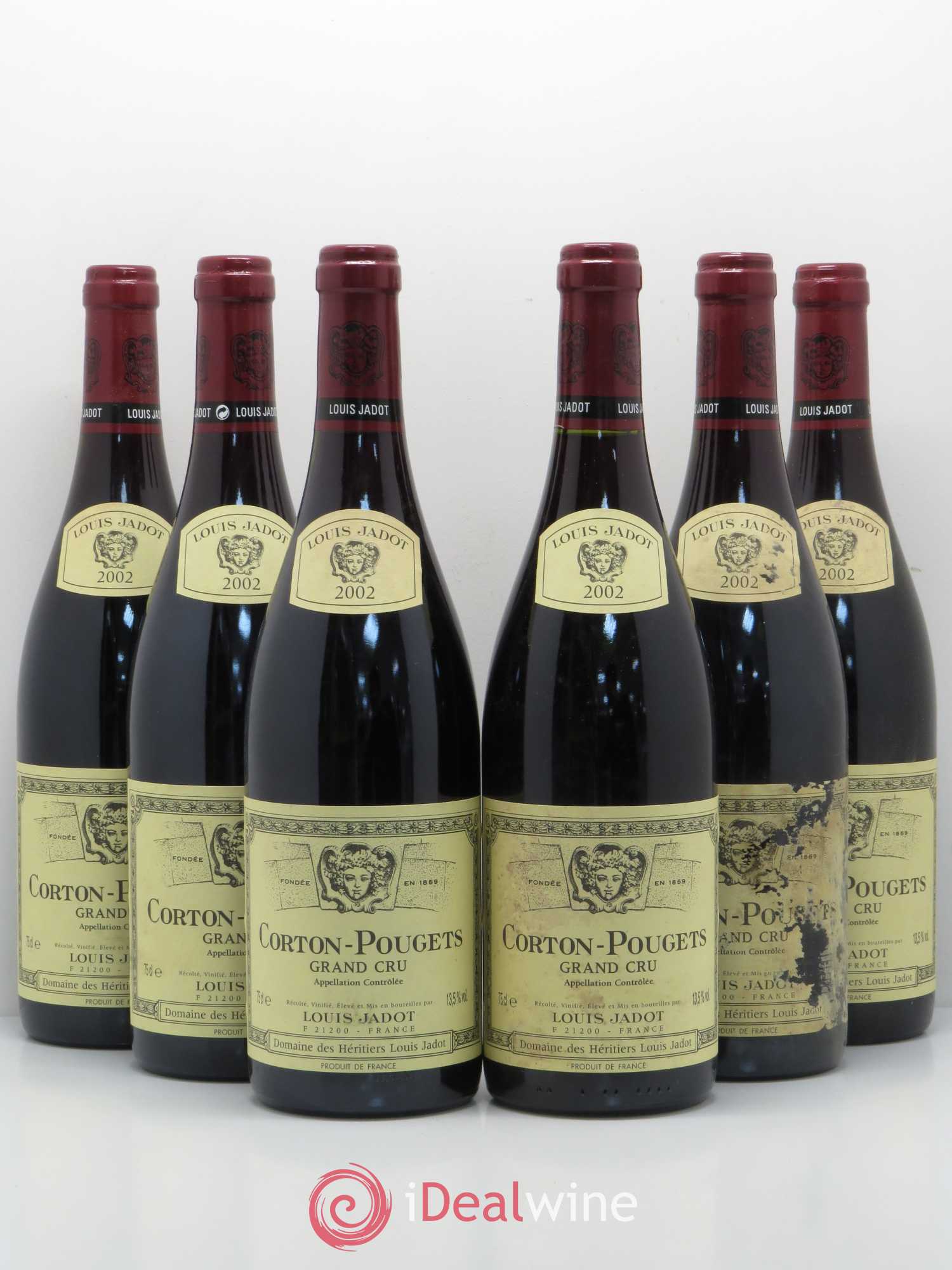 Corton Grand Cru Pougets Maison Louis Jadot 2002 - Lot de 6 bouteilles - 0
