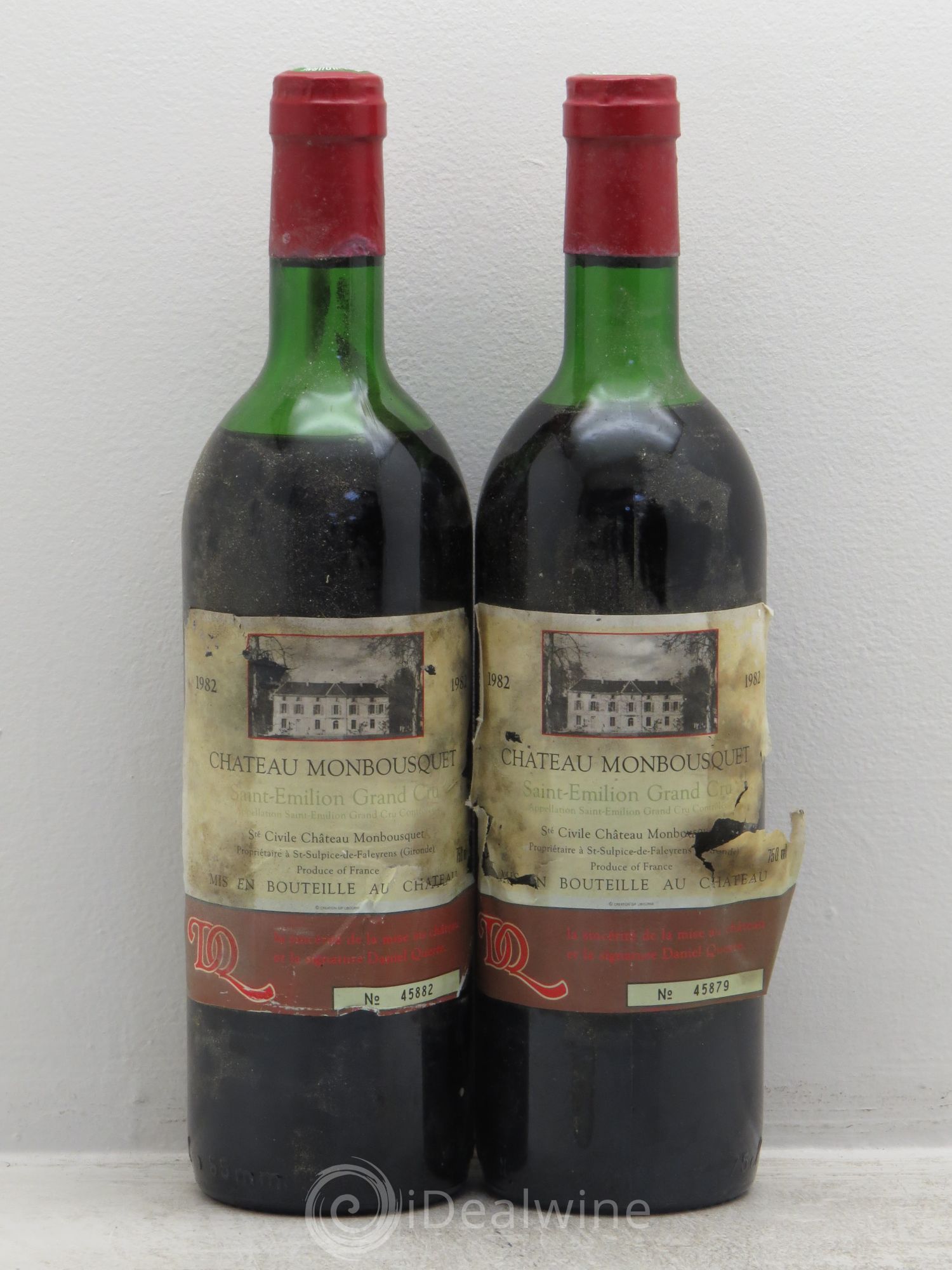 Château Monbousquet Grand Cru Classé 1982 - Lot de 2 bouteilles - 0