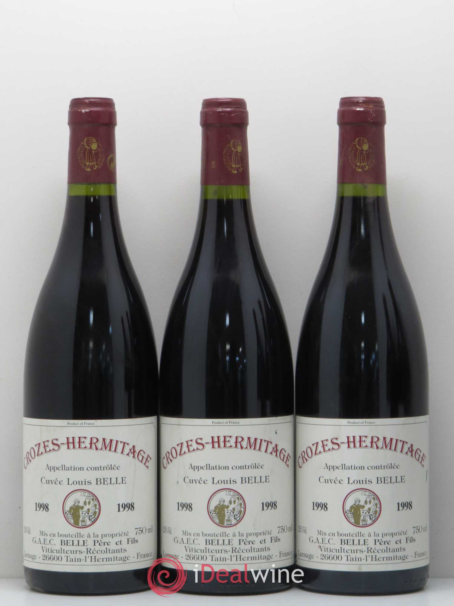 Crozes-Hermitage Cuvee Louis Belle 1998 - Posten von 5 Flaschen - 1