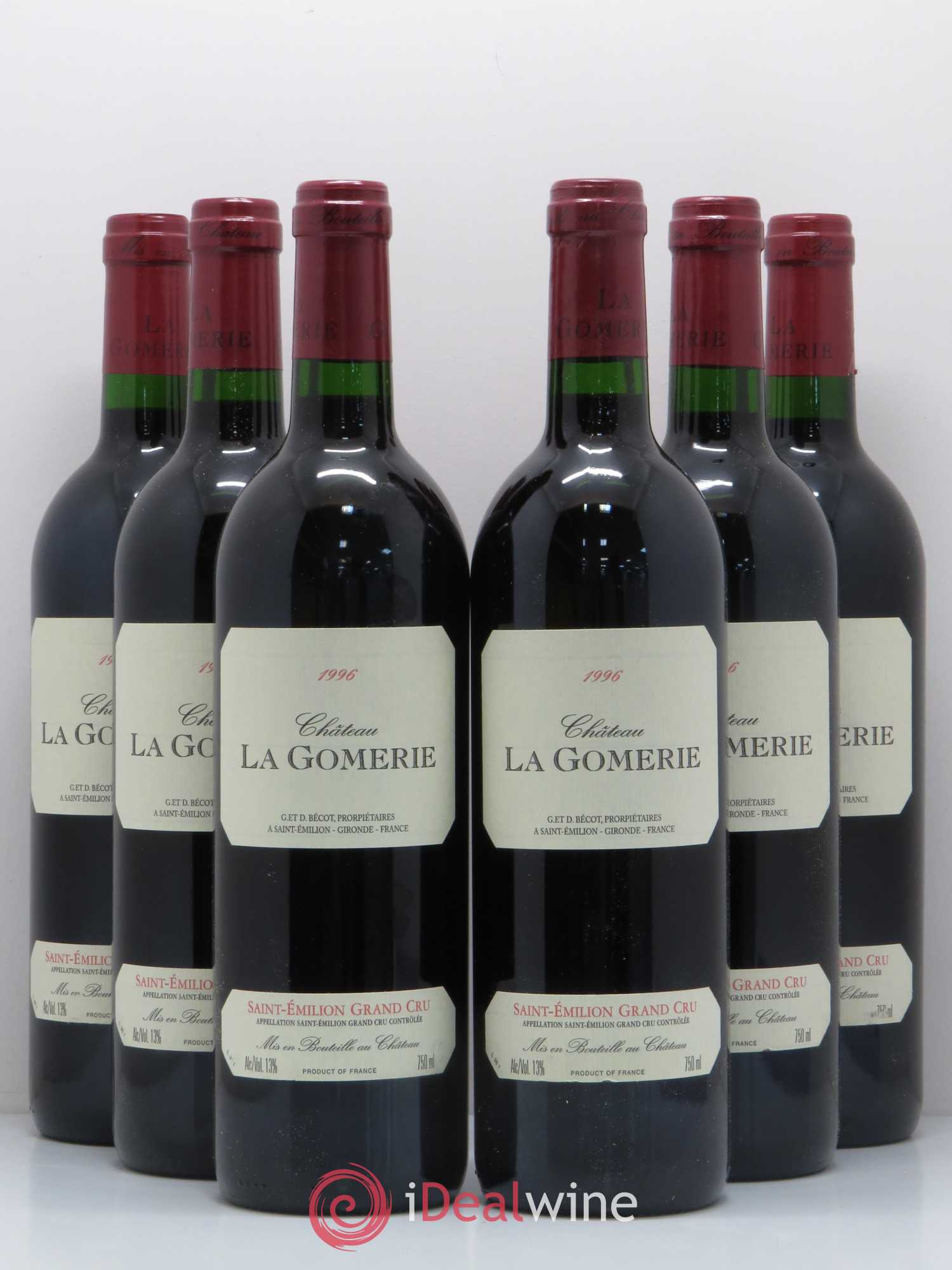 Château La Gomerie 1996 - Lot de 6 bouteilles - 0