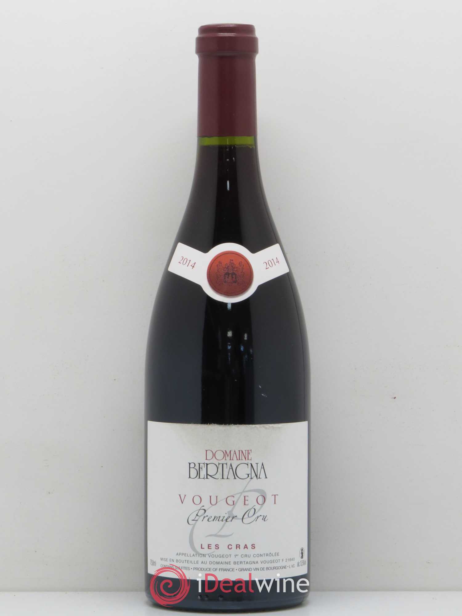 Vougeot 1er Cru Les Cras Bertagna 2014 - Lot de 1 bouteille - 0