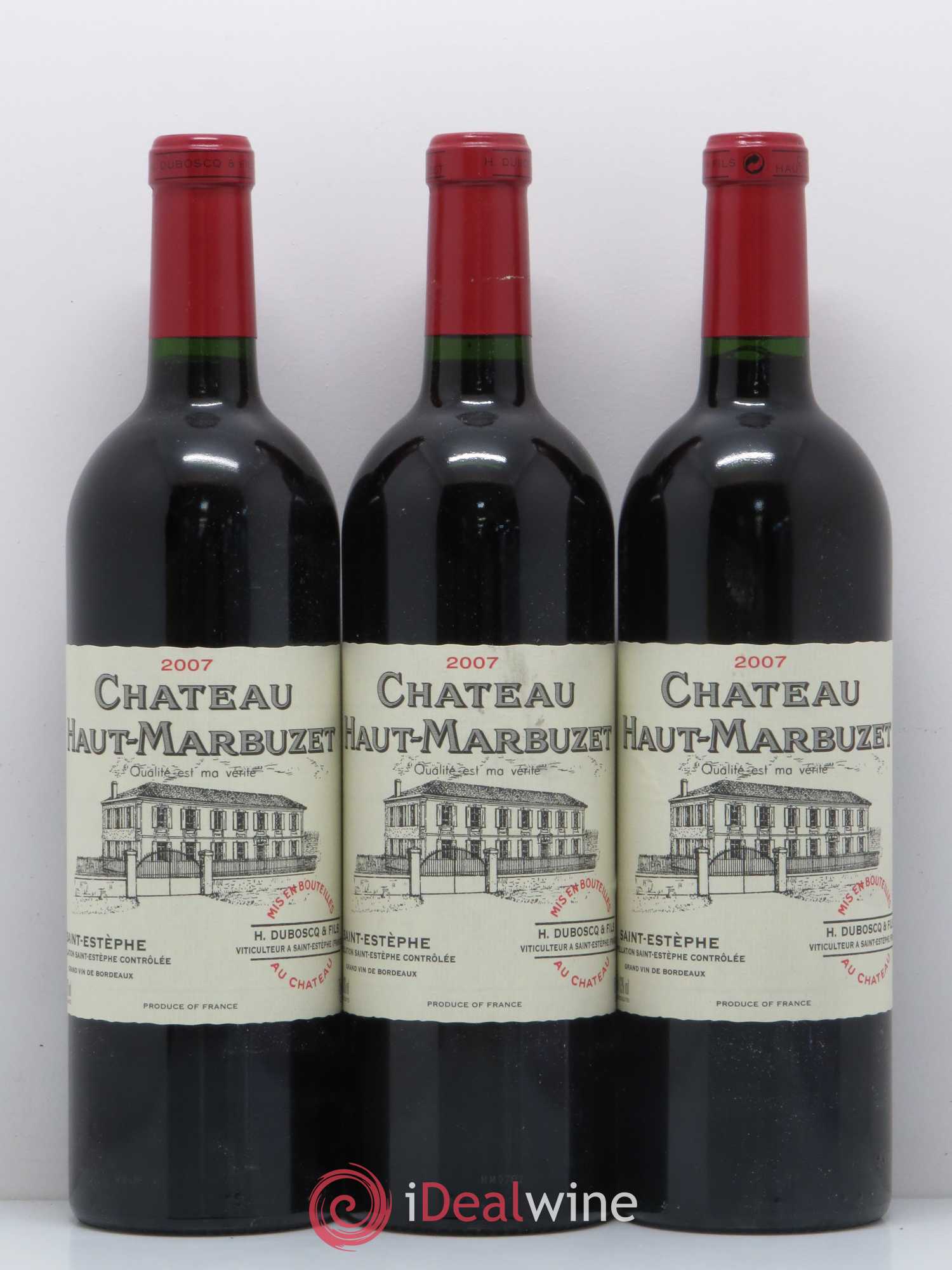 Château Haut Marbuzet 2007 - Lot de 3 bouteilles - 0