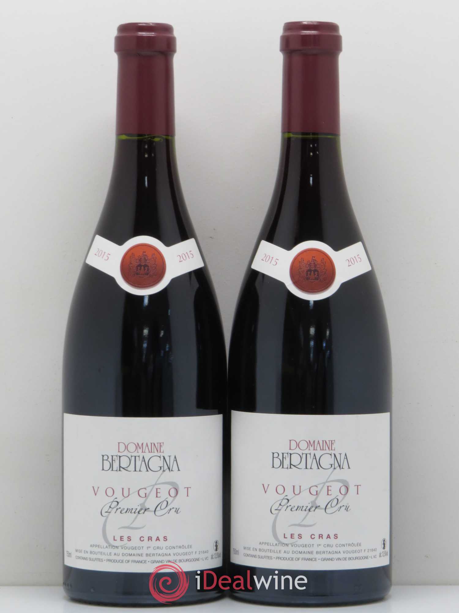Vougeot 1er Cru Les Cras Bertagna 2015 - Lot de 2 bouteilles - 0