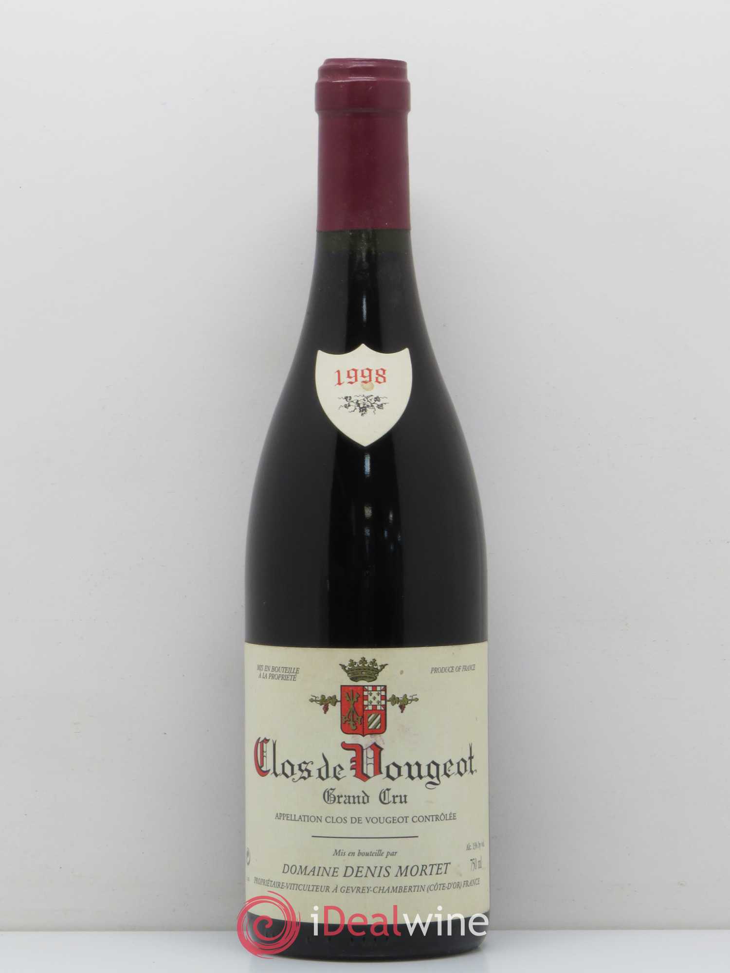 Clos de Vougeot Grand Cru Denis Mortet (Domaine) 1998 - Lot de 1 bouteille - 0