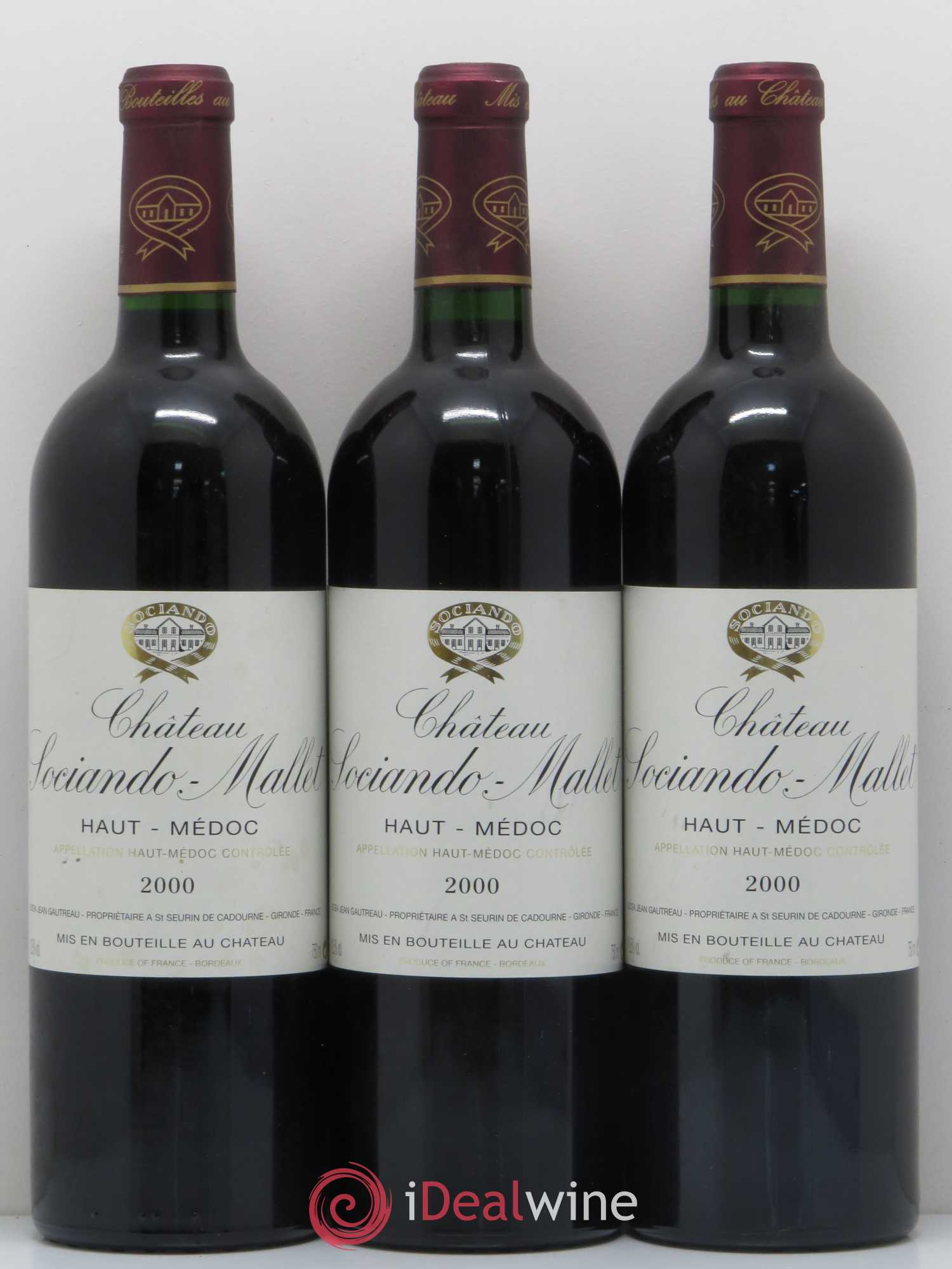 Château Sociando Mallet 2000 - Lot de 6 bouteilles - 2