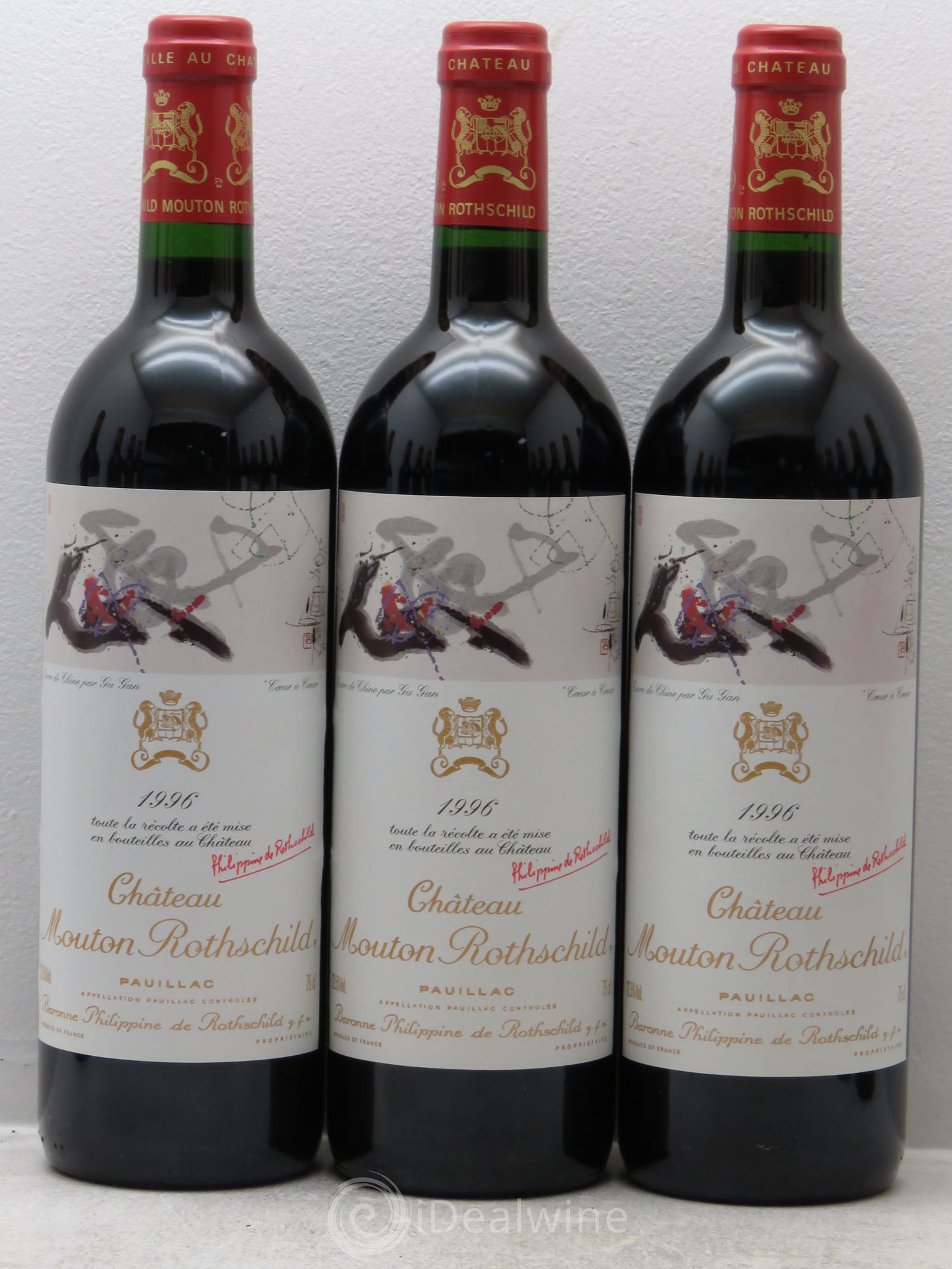 Château Mouton Rothschild 1er Grand Cru Classé 1996 - Lot de 12 bouteilles - 1
