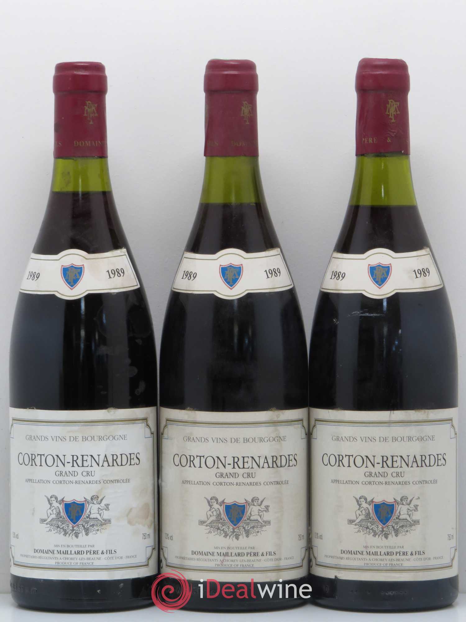 Corton Grand Cru Les Renardes Maillard et Fils (Domaine) 1989 - Lot de 3 bouteilles - 0