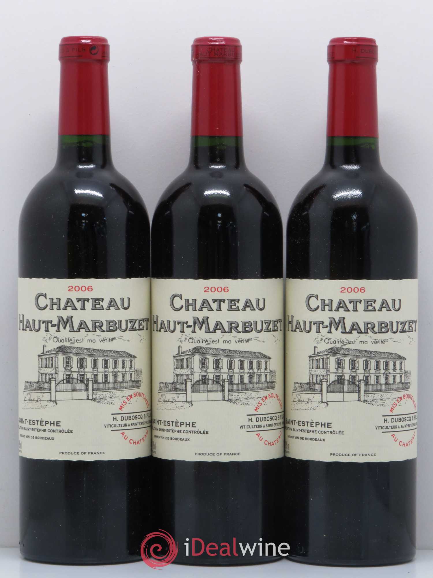Château Haut Marbuzet 2006 - Lot de 3 bouteilles - 0