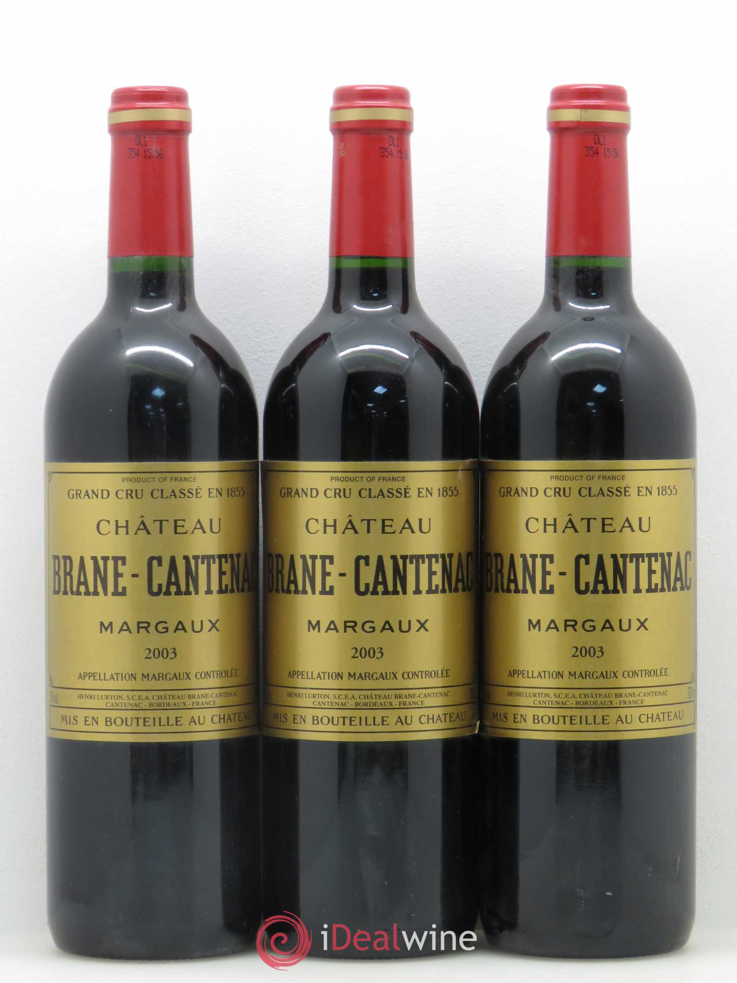 Château Brane Cantenac 2ème Grand Cru Classé 2003 - Lot de 3 bouteilles - 0