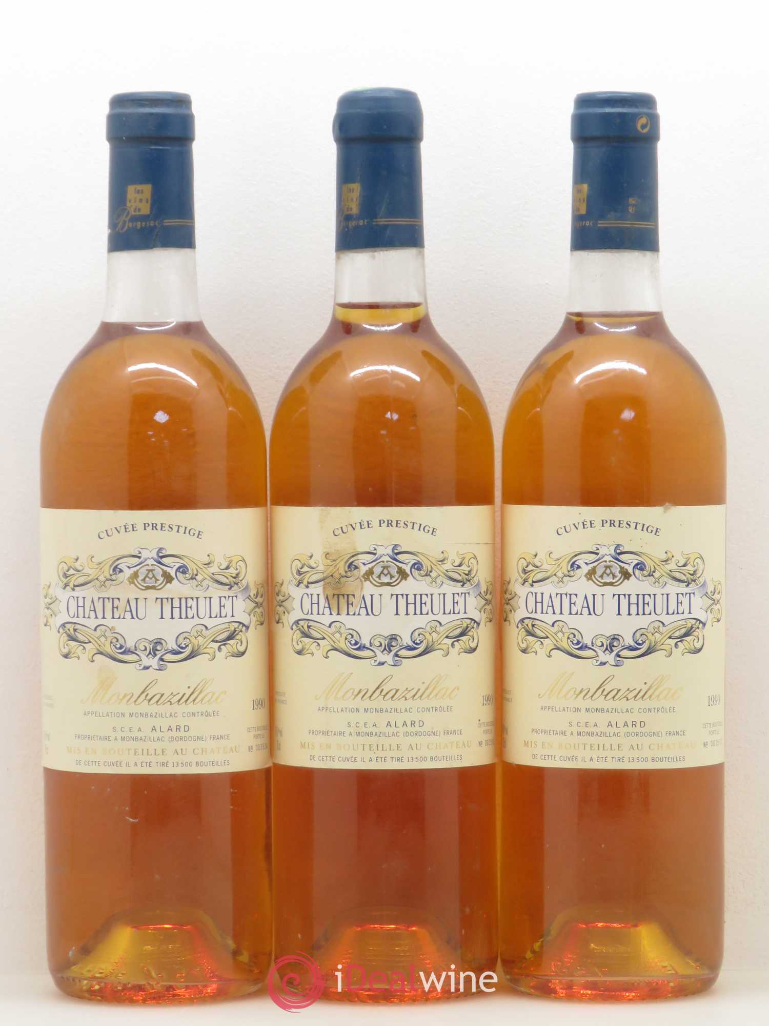 Monbazillac Château Theulet cuvée Prestige 1990 - Lot de 6 bouteilles - 1