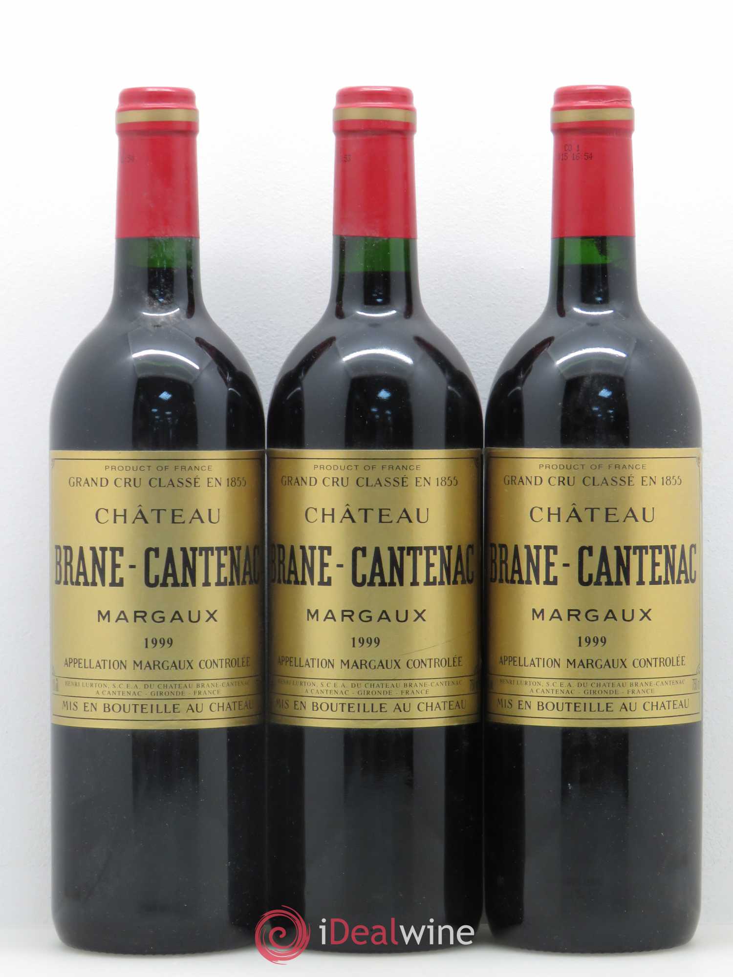 Château Brane Cantenac 2ème Grand Cru Classé 1999 - Lot de 3 bouteilles - 0