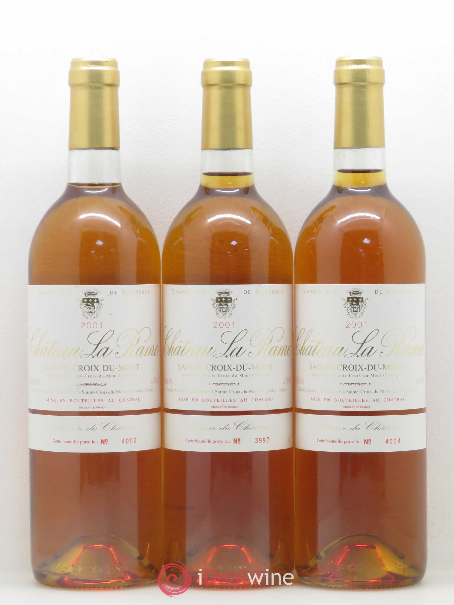 Sainte-Croix-du-Mont Château La Rame 2001 - Lot de 6 bouteilles - 1