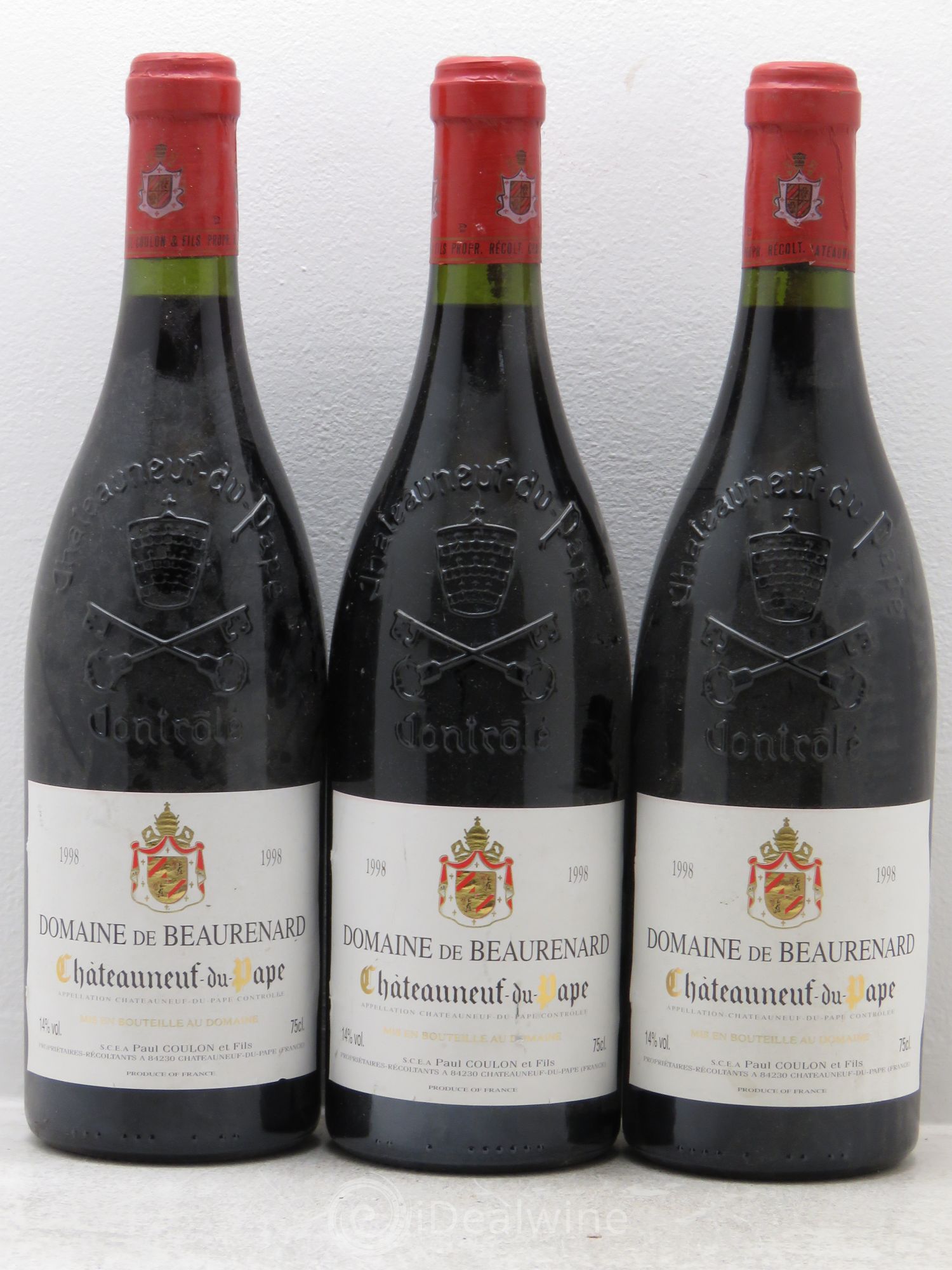 Châteauneuf-du-Pape Beaurenard (Domaine de) 1998 - Lot de 3 bouteilles - 0
