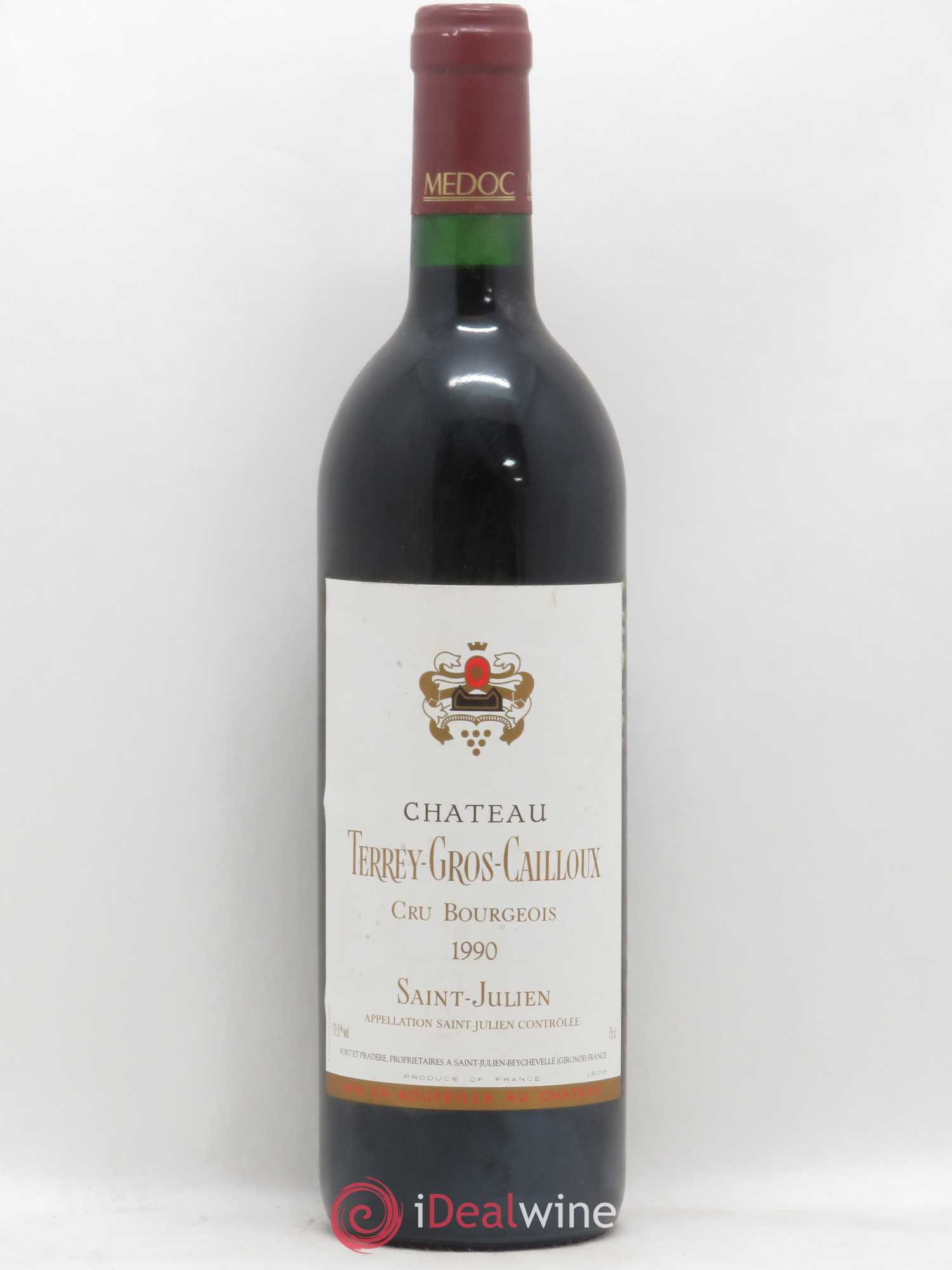 Château Terrey Gros Cailloux Cru Bourgeois 1990 - Lot de 1 bouteille - 0
